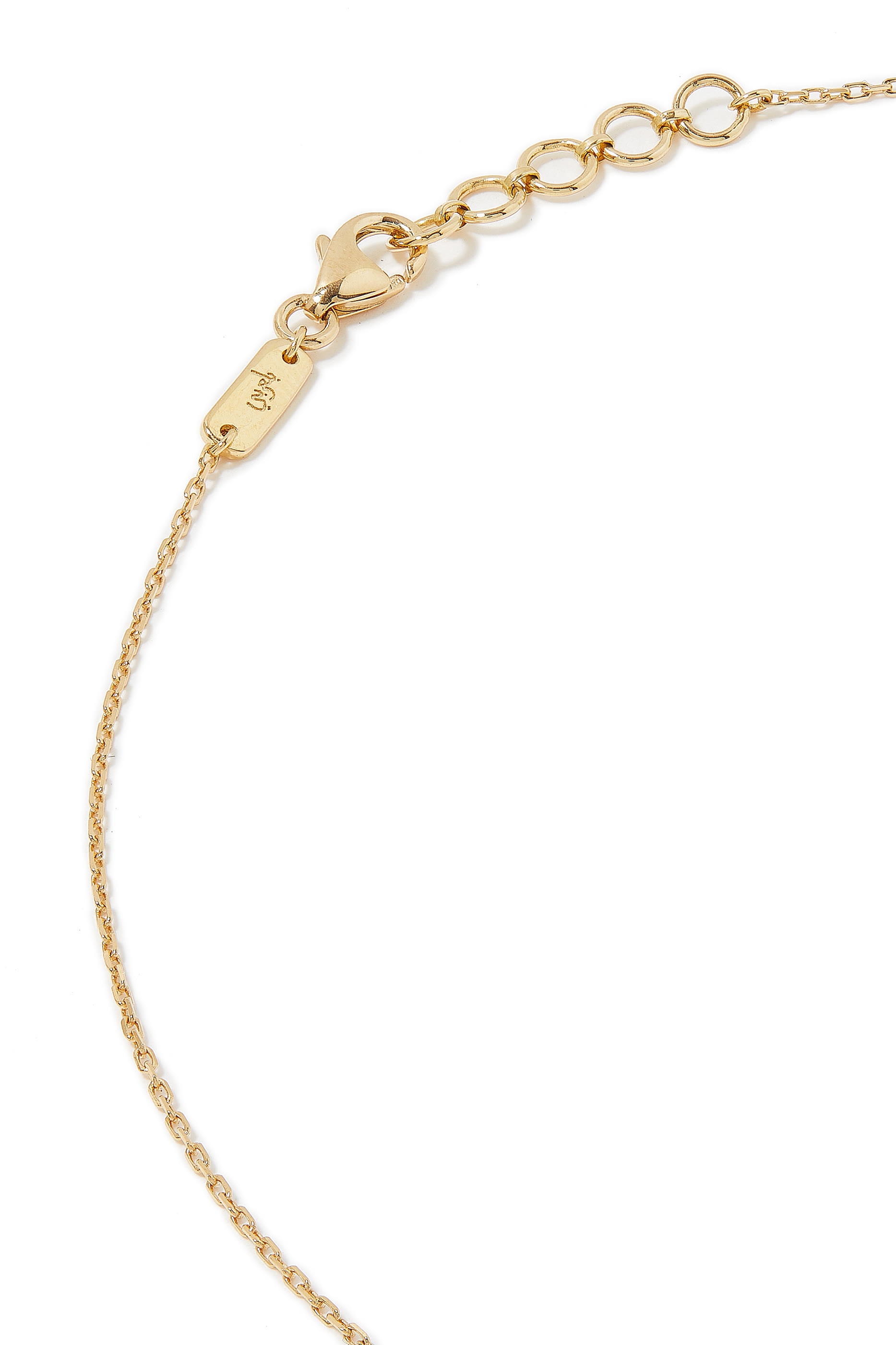 قلادة للأطفال بدلاية بتصميم سحابة مطلية بالمينا، ذهب أصفر عيار 18