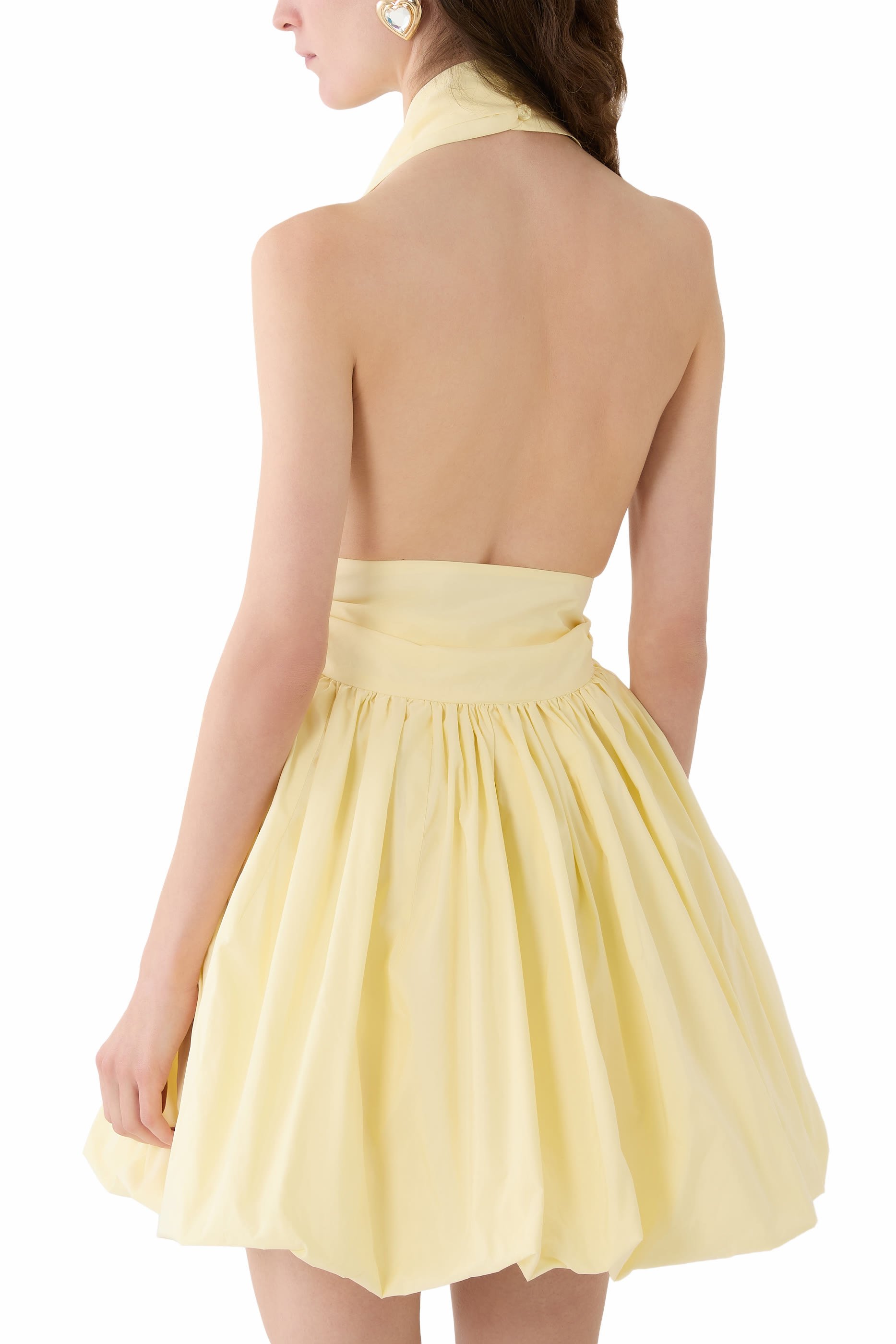 فستان بلومر قصير بتصميم بعقدة فاي