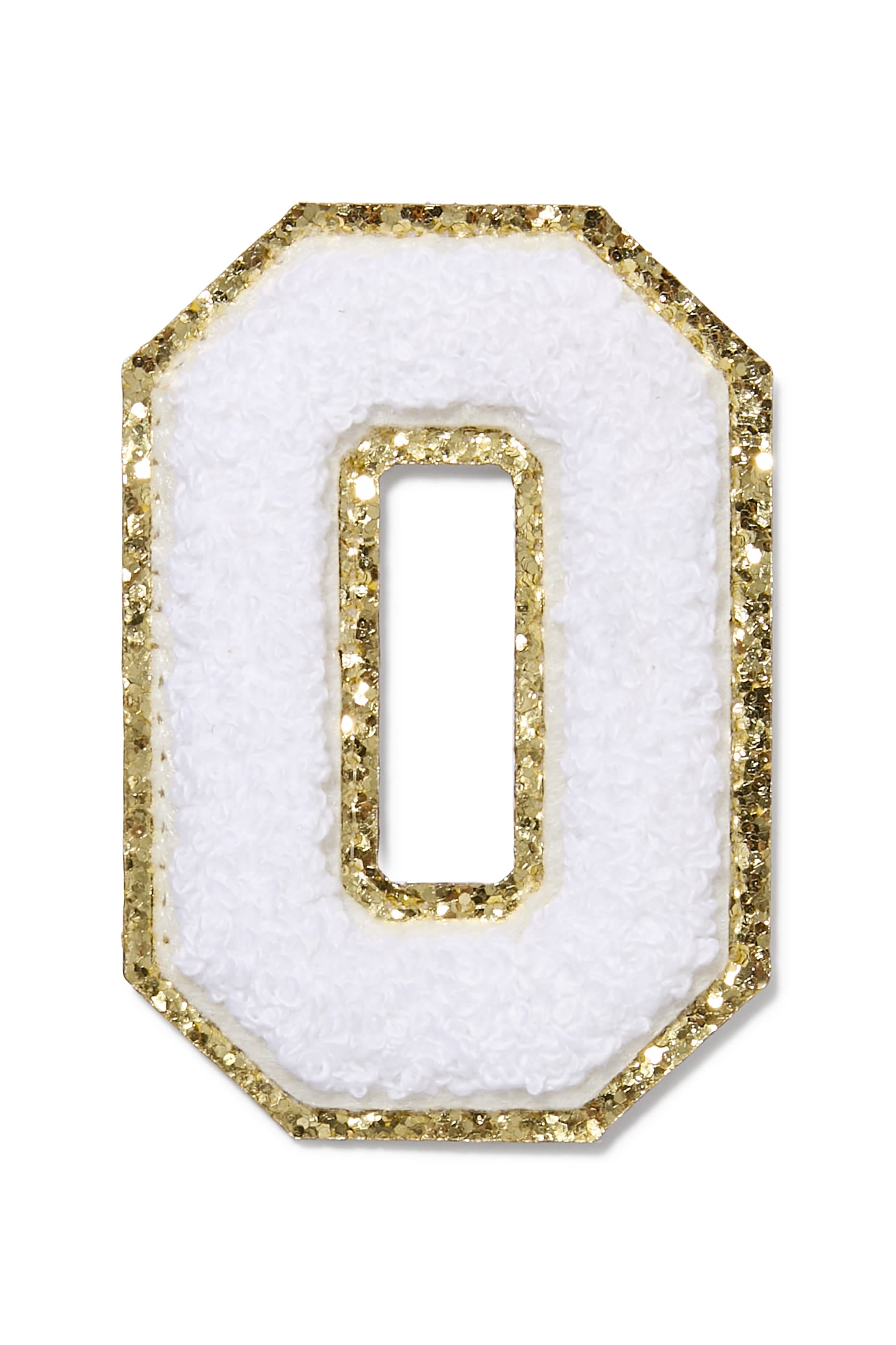 رقعة بتصميم حرف "O"شنيل لامع للأطفال