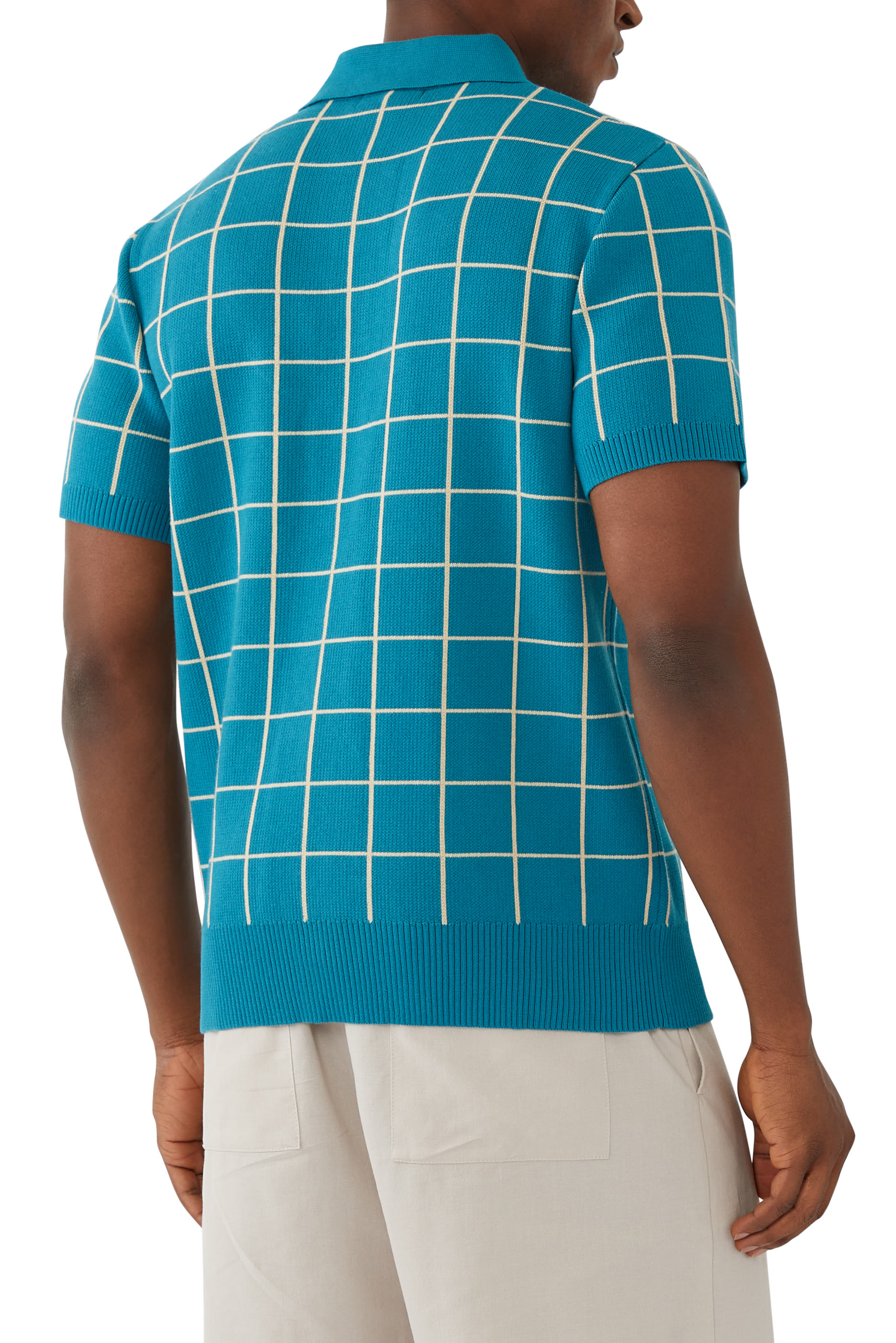 قميص بولو بنقشة مربعات