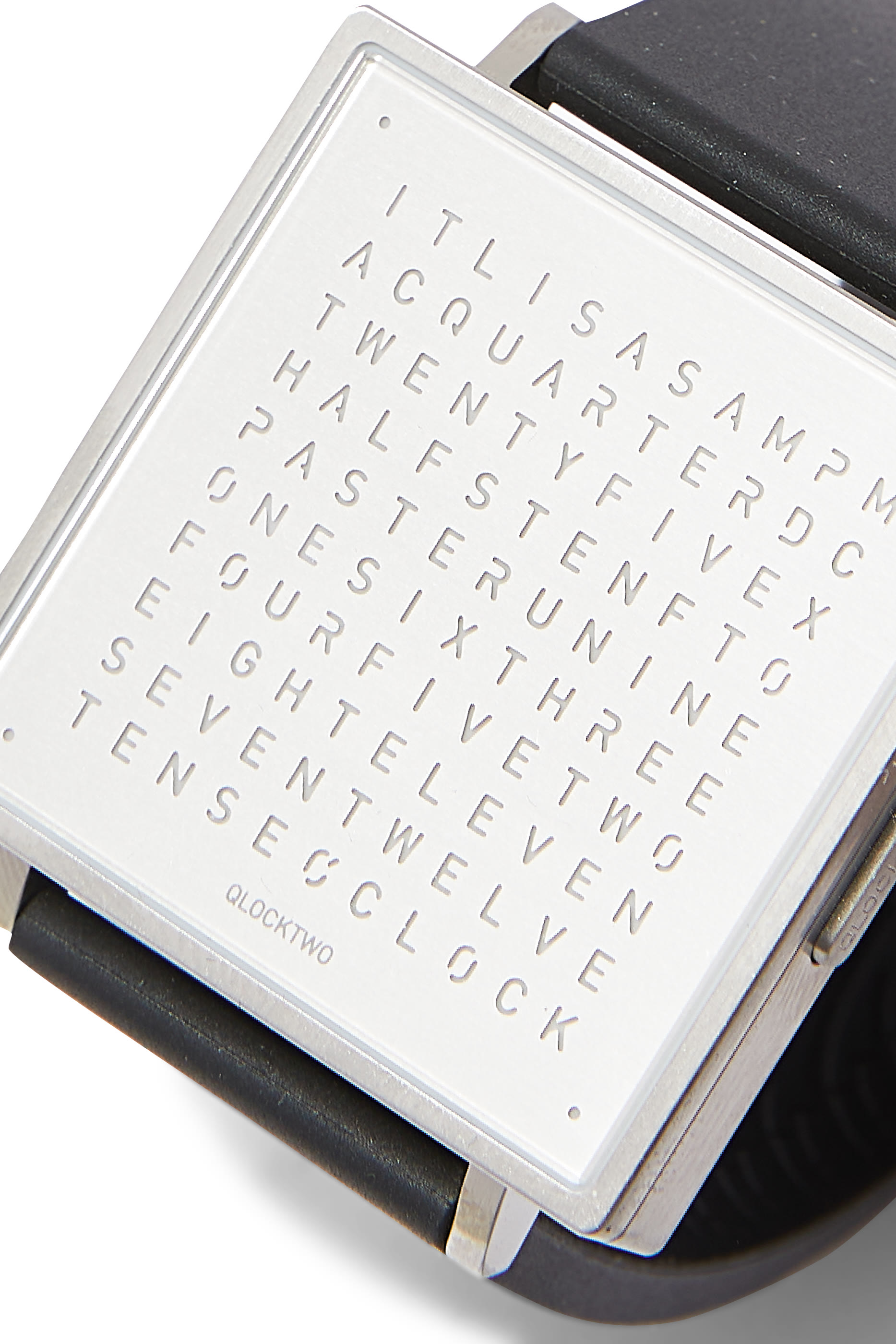 ساعة دابليو 39 معدنية بكلمات إنجليزية وسوار مطاطي