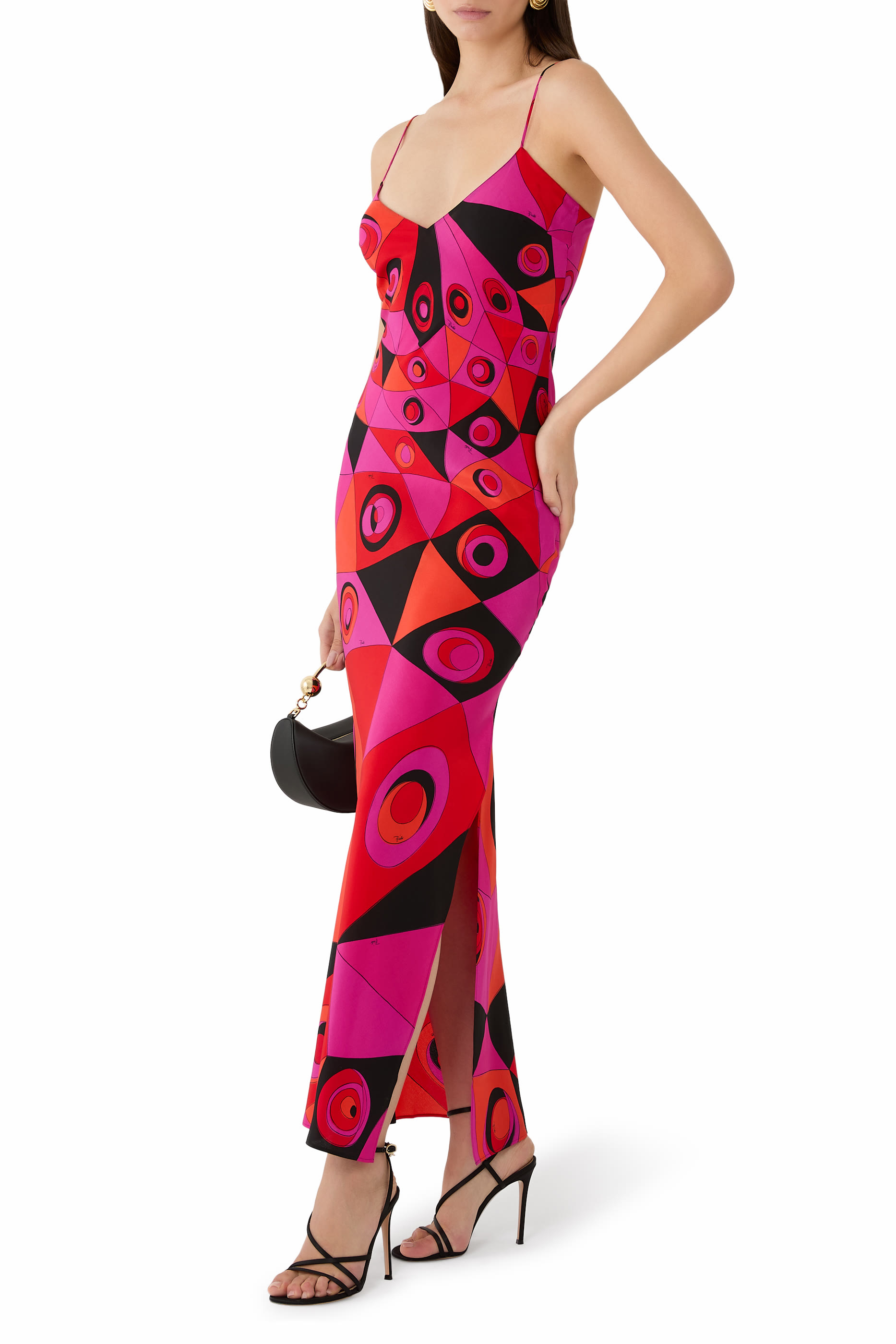 فستان طويل كريب صيني