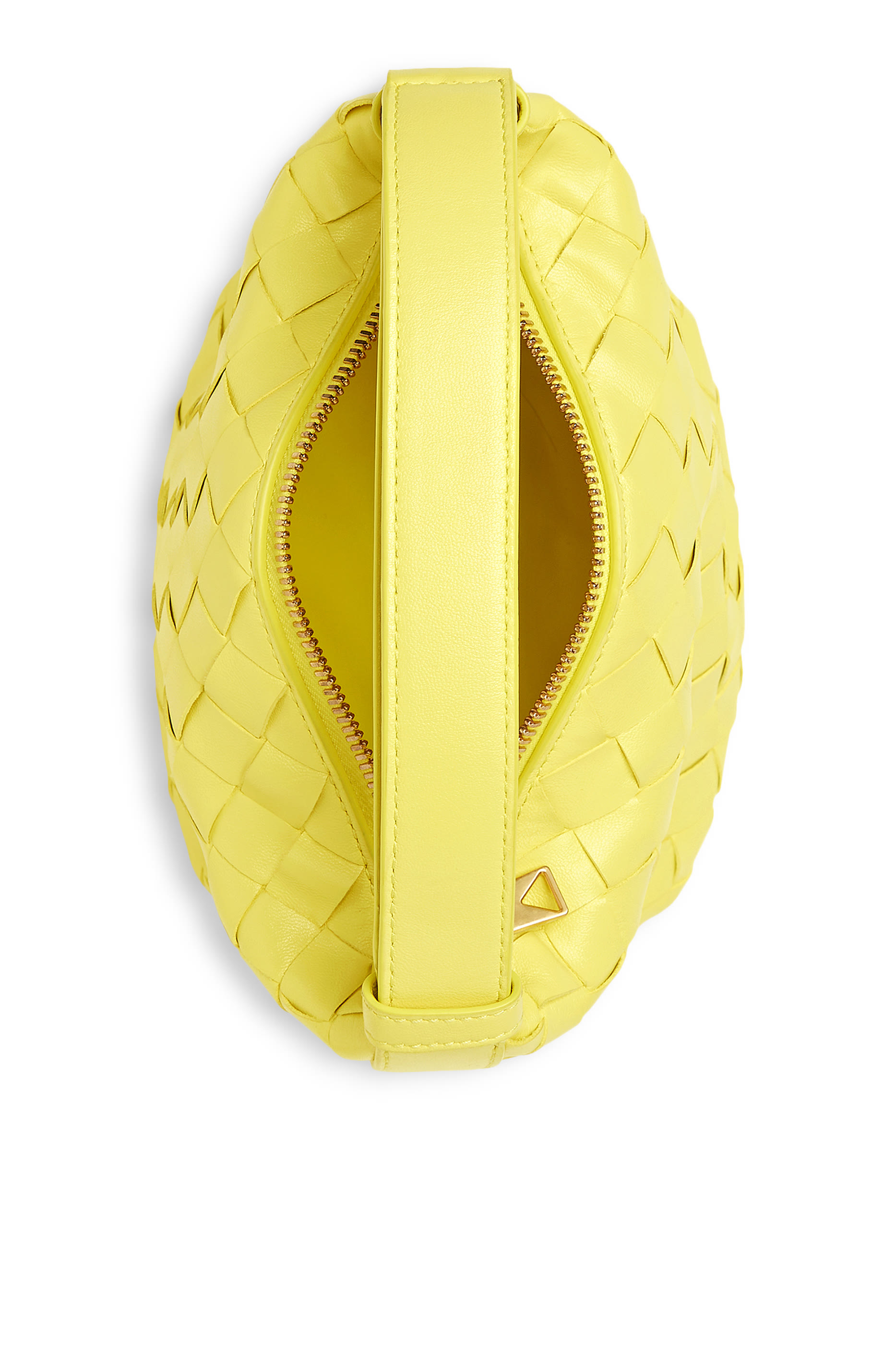 حقيبة كتف والاس صغيرة بتصميم مجدول جلد