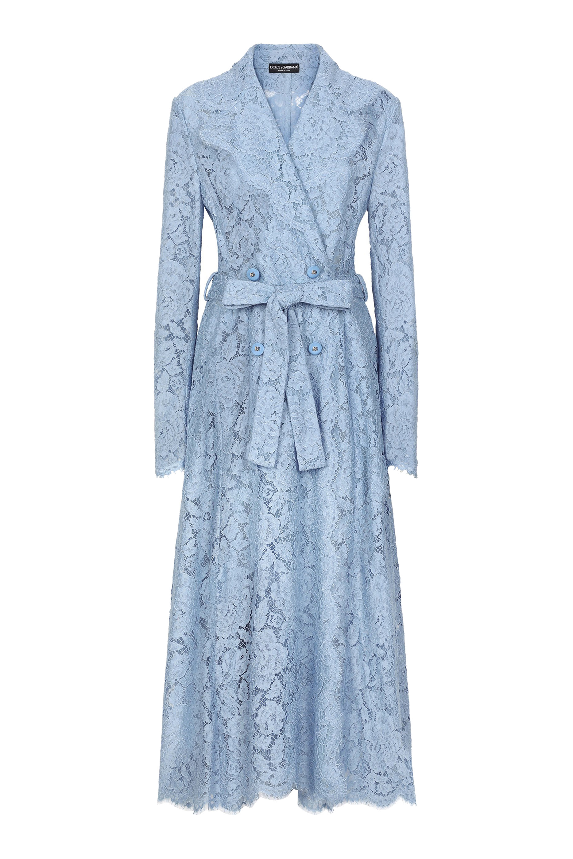 معطف ترنش دانتيل كوردونيتو بنقشة زهور