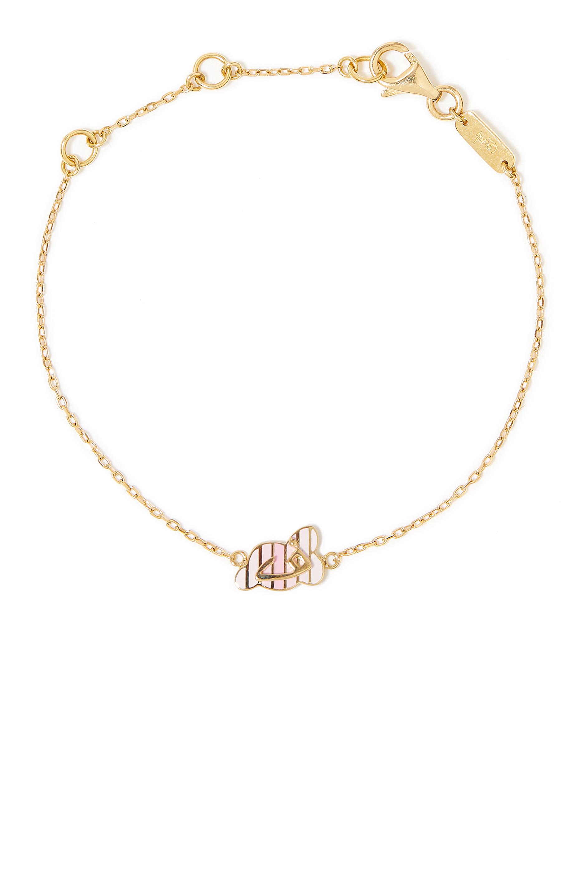 سوار تيني بلينج للأطفال، مينا وذهب أصفر عيار 18