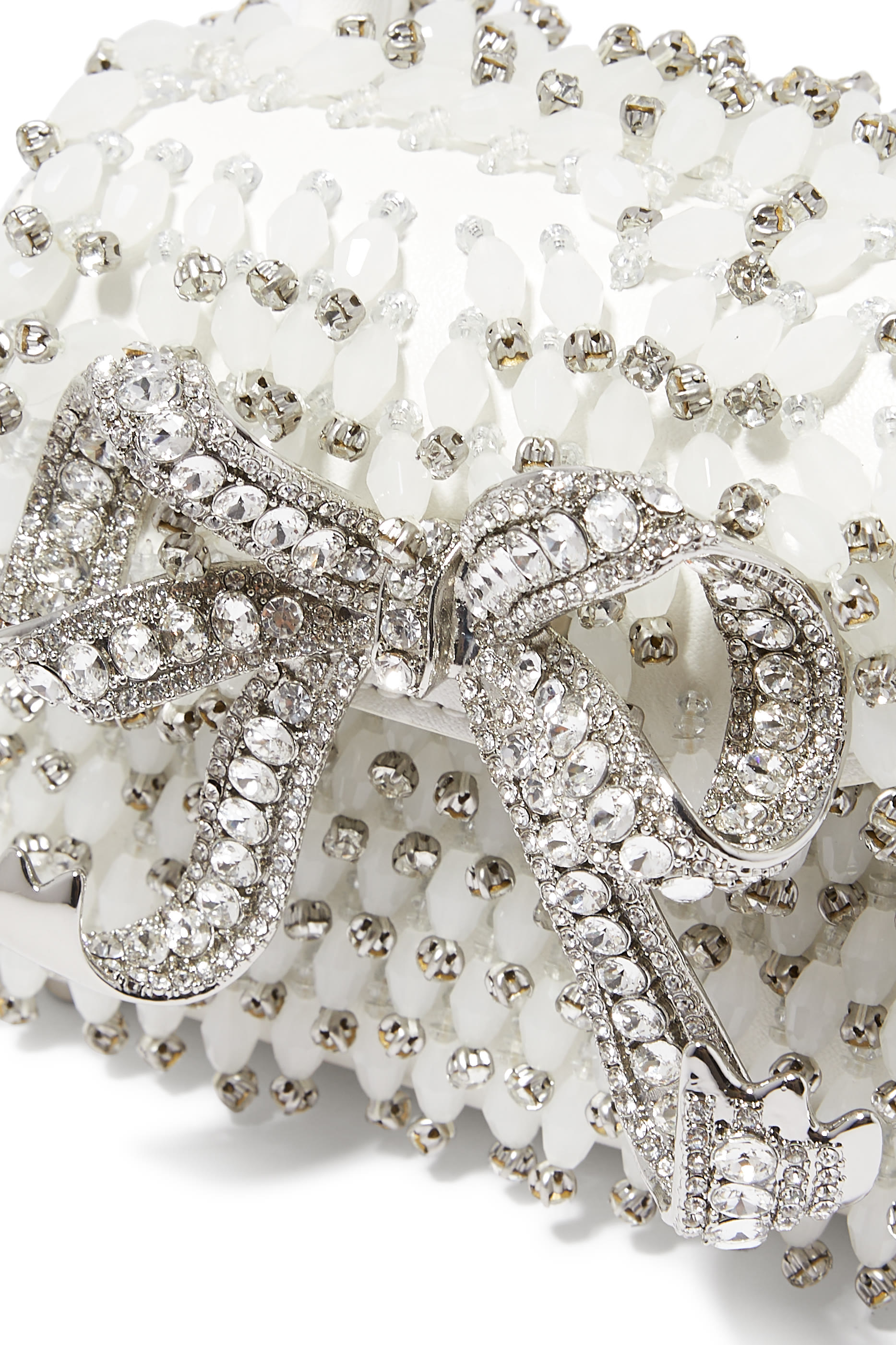 حقيبة مايكرو بيد علوية وعقدة مرصعة بالكريستال