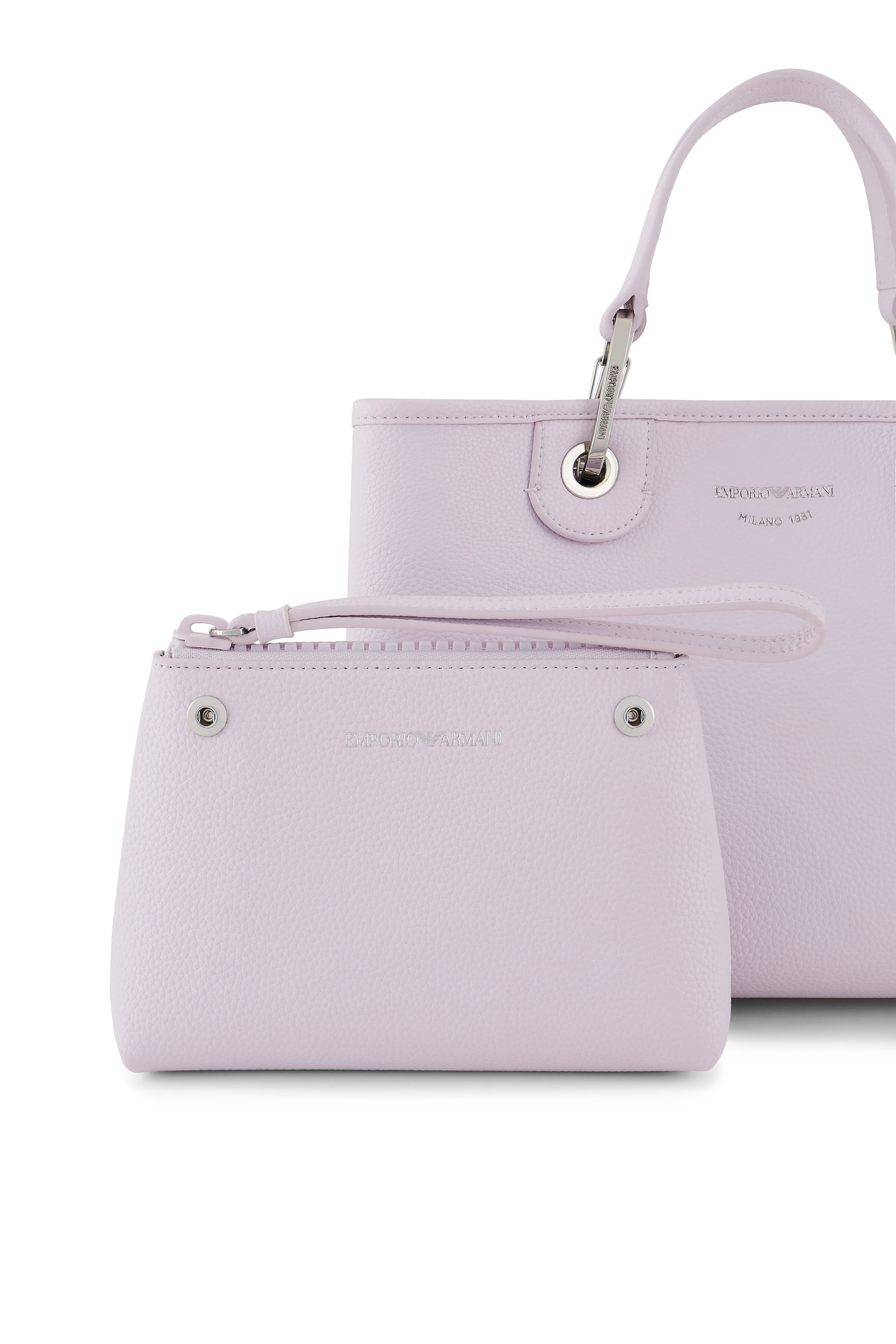 حقيبة يد صغيرة بنقشة شعار الماركة