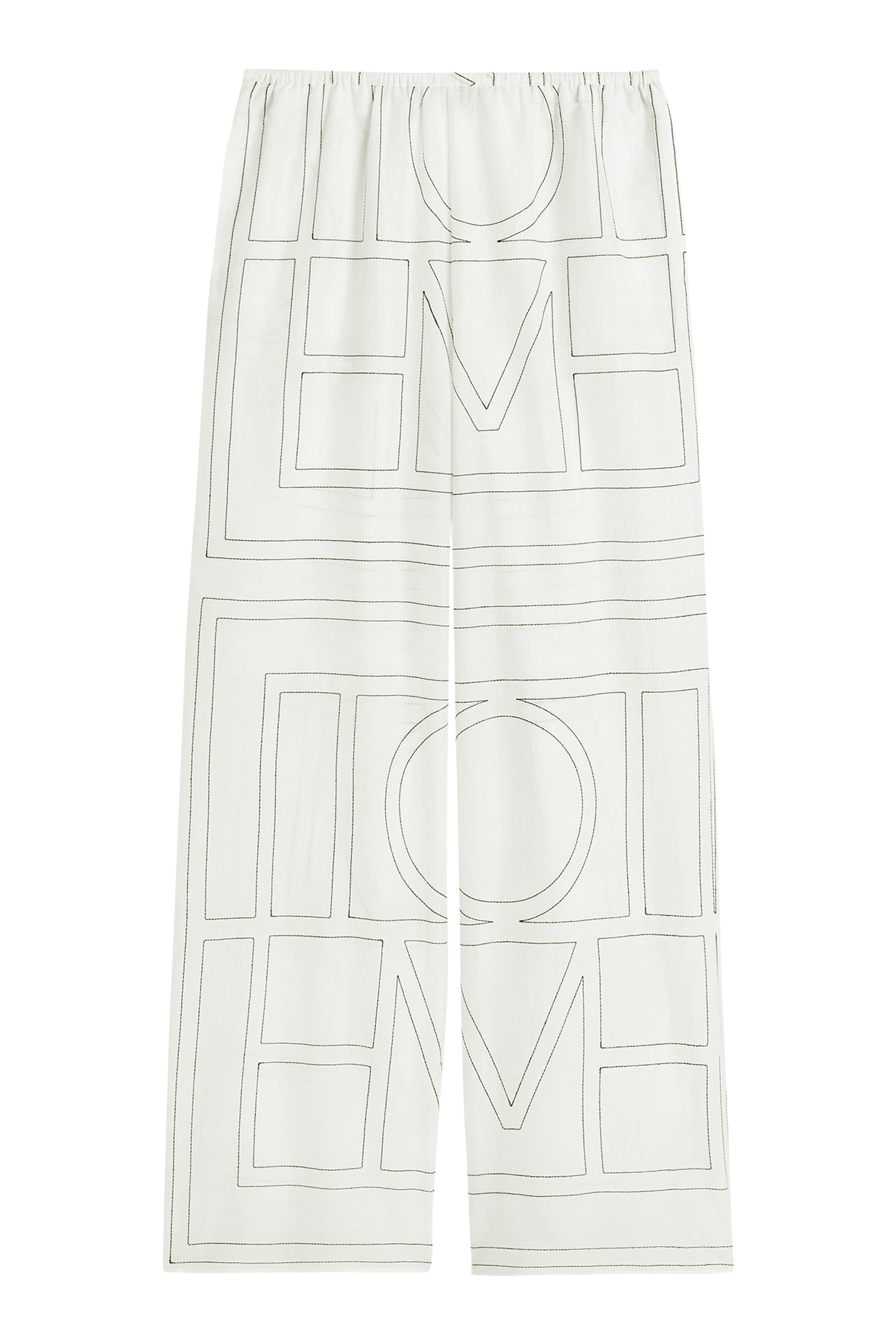 بنطال بيجامة قطن مزين بشعار الماركة