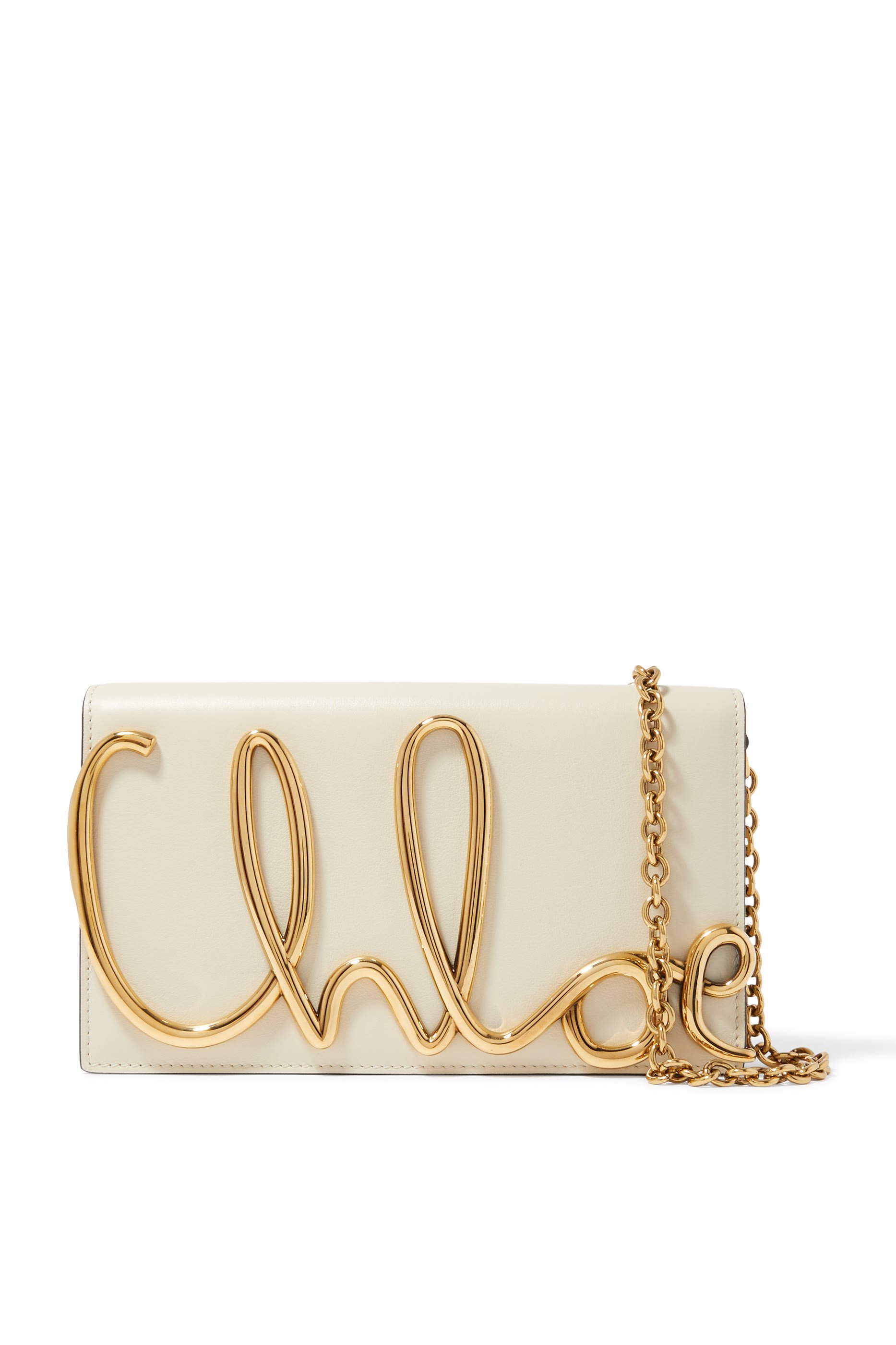 حقيبة كروس بشعار الماركة جلد ناعم