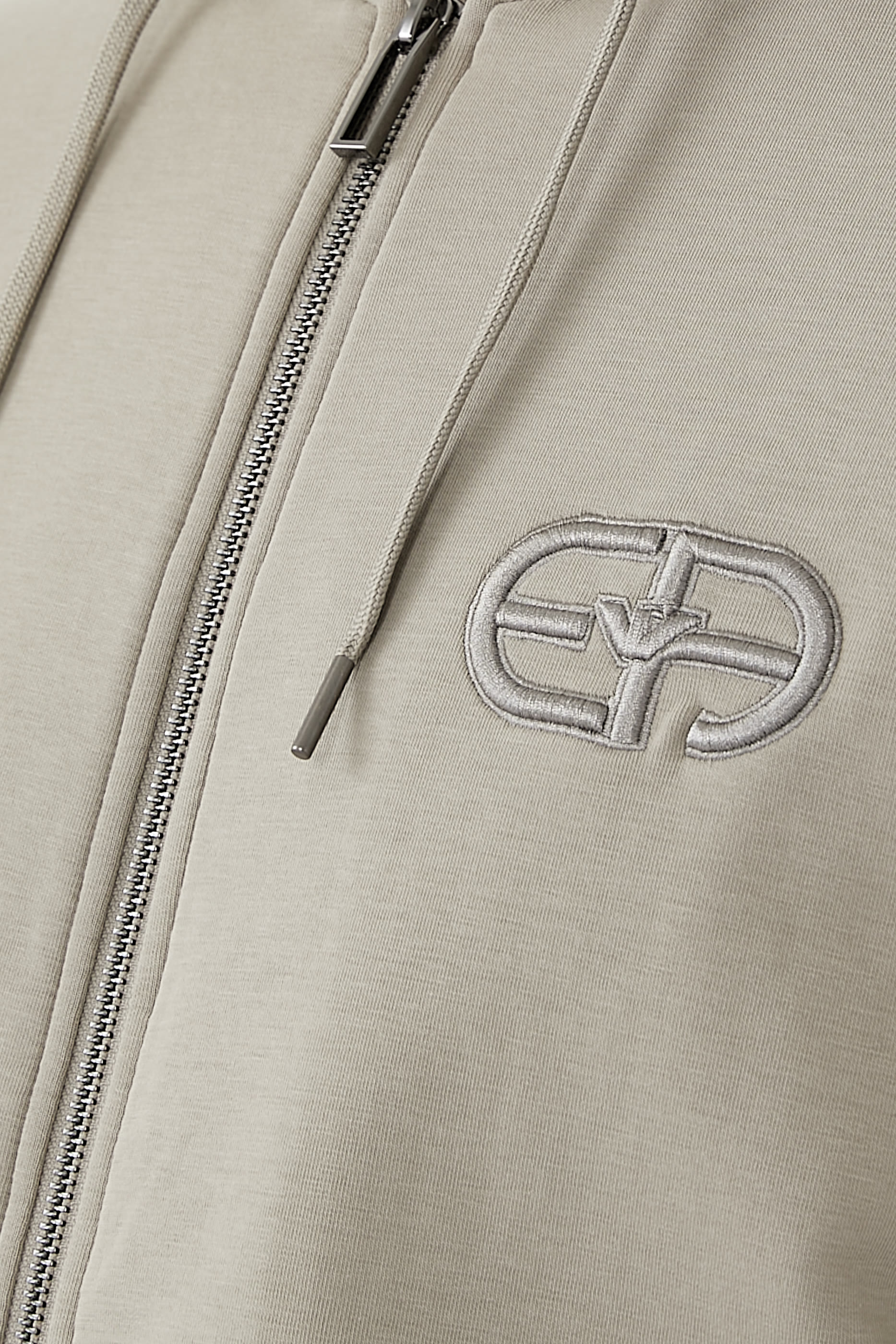 سويت شيرت بغطاء رأس وسحاب جيرسيه مزدوج