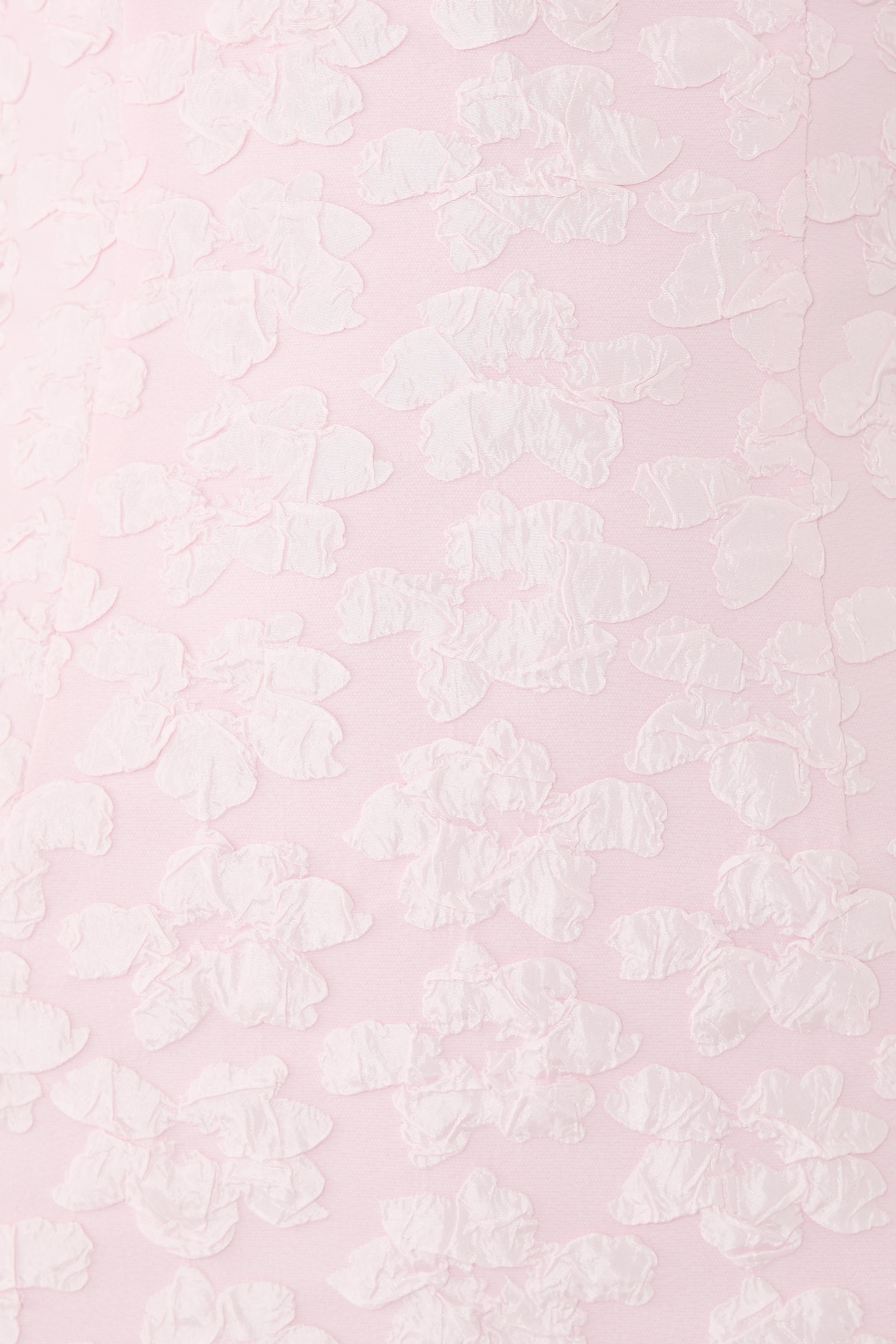 فستان متوسط الطول بأكمام منفوخة جاكار