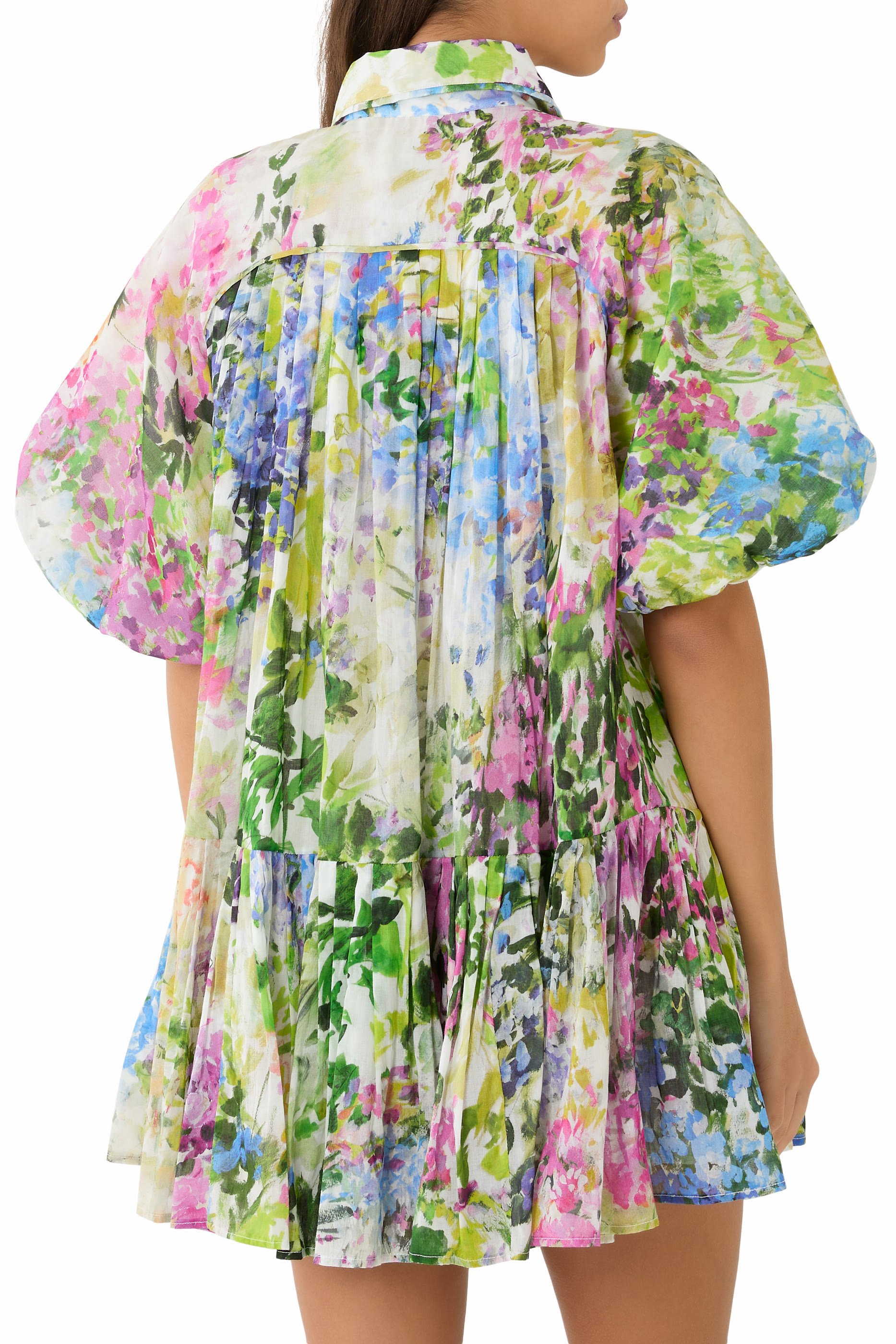 فستان أنثيا قصير بكشكش