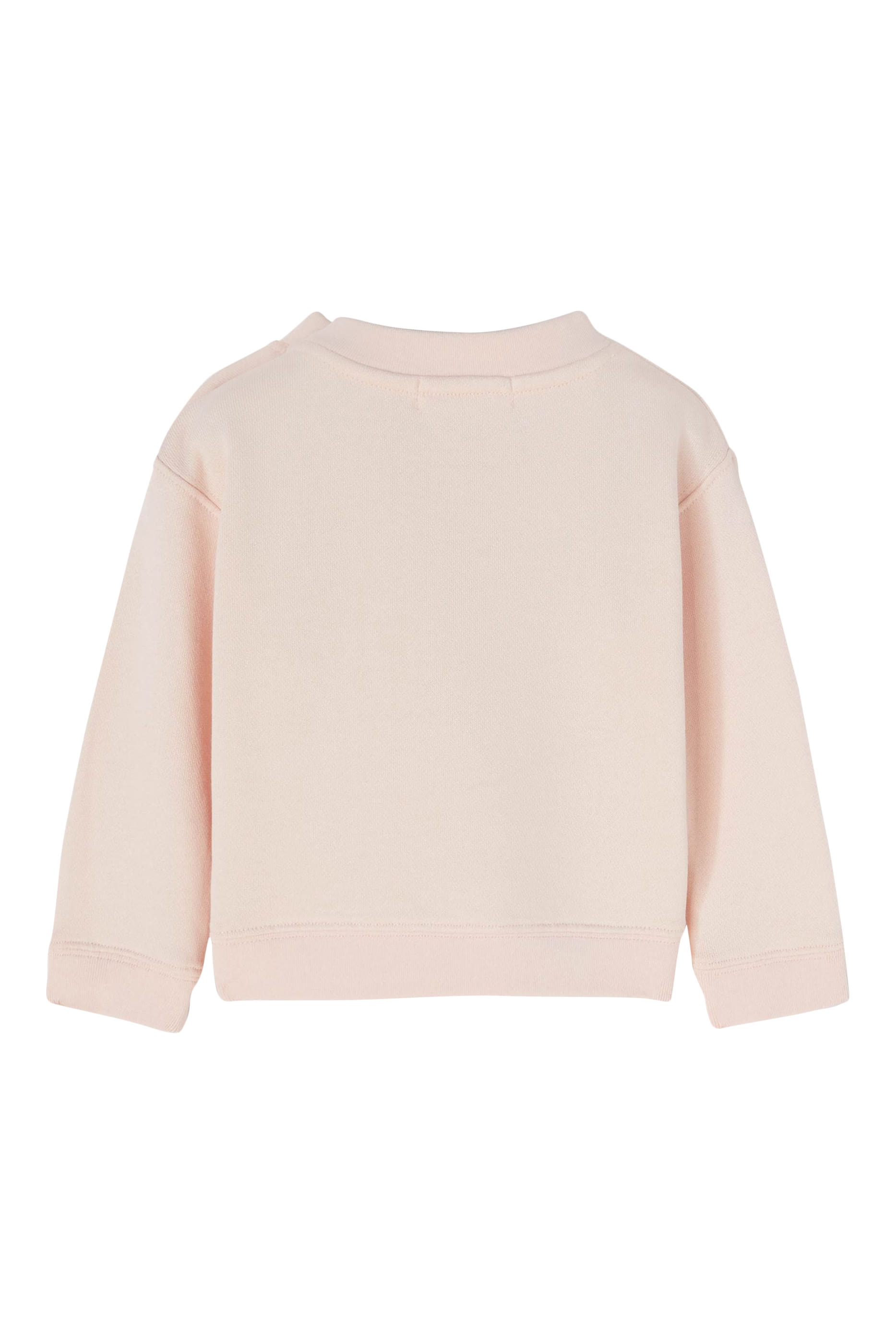 سويت شيرت بياقة ضيقة بطبعات شعار الماركة مقوس للأطفال