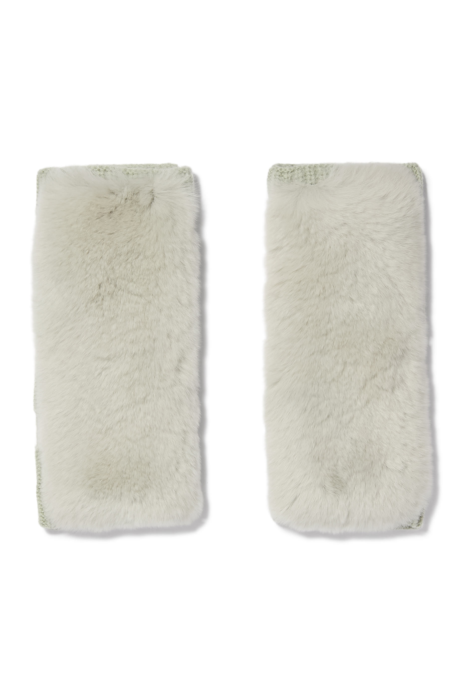 قفازات بلا أصابع نسيج كشمير وصوف وفرو أرنب ريكس