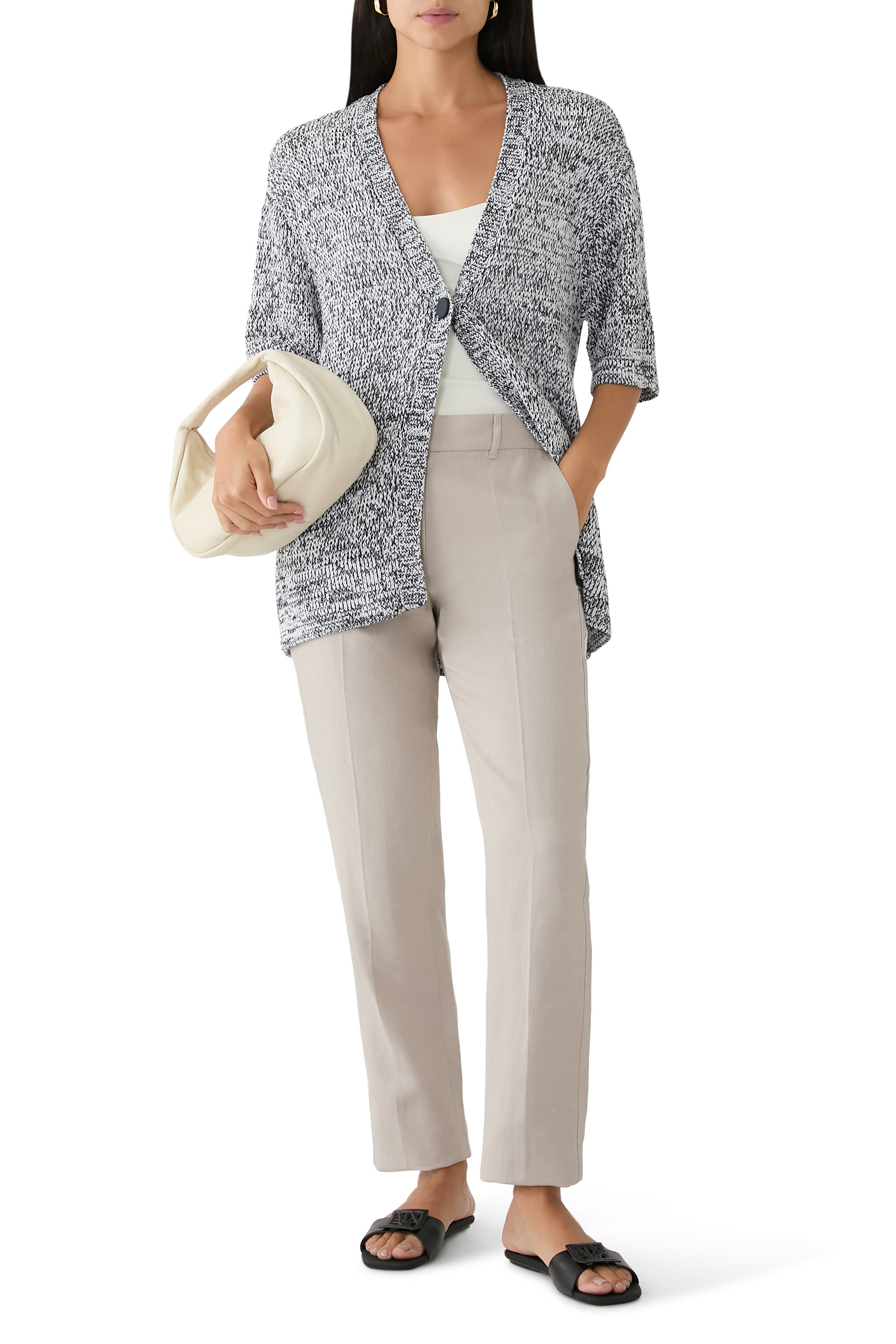 كارديجان منسوج بياقة V