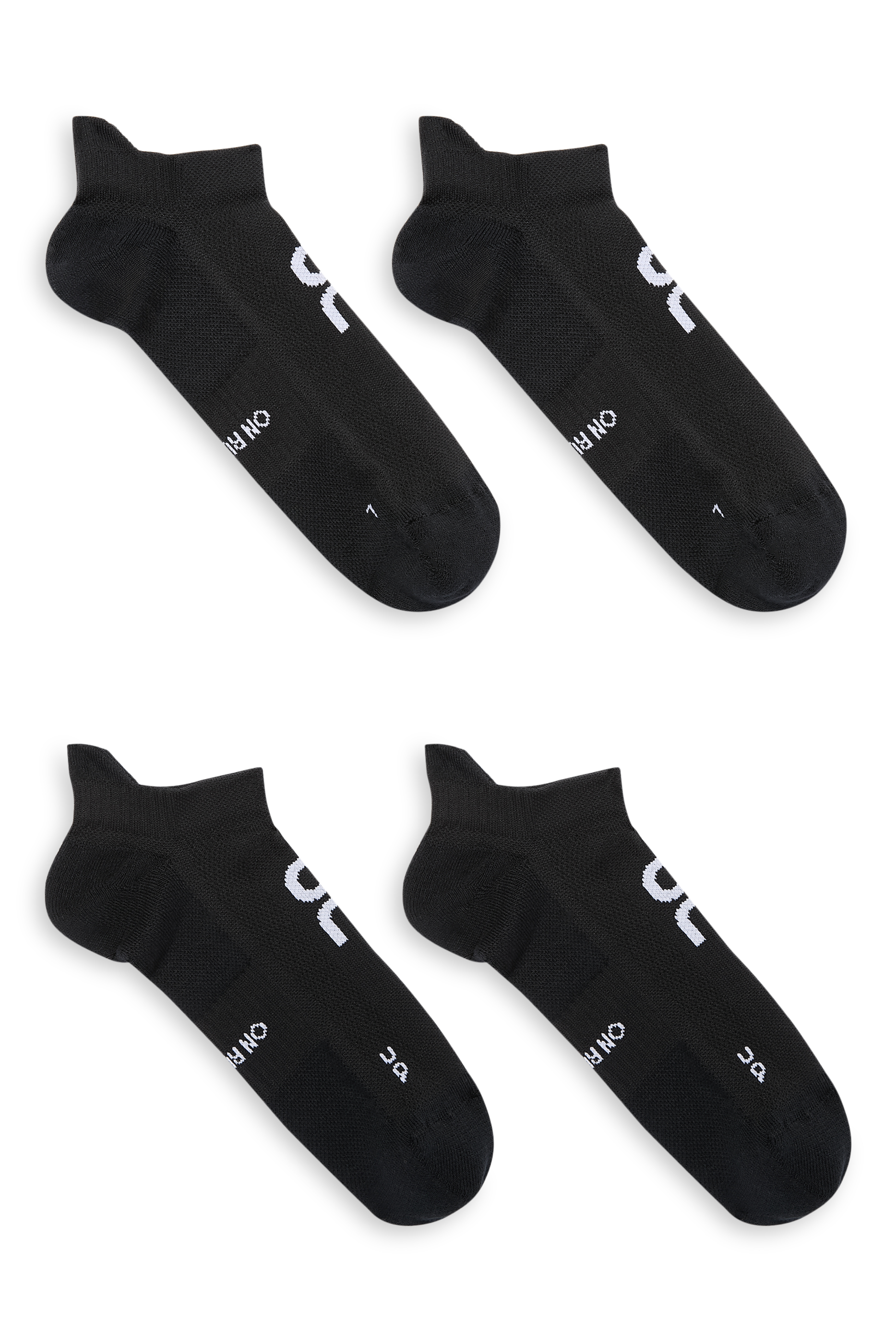 طقم جوارب بطول الكاحل بشعار الماركة للجري، عبوة من زوجين