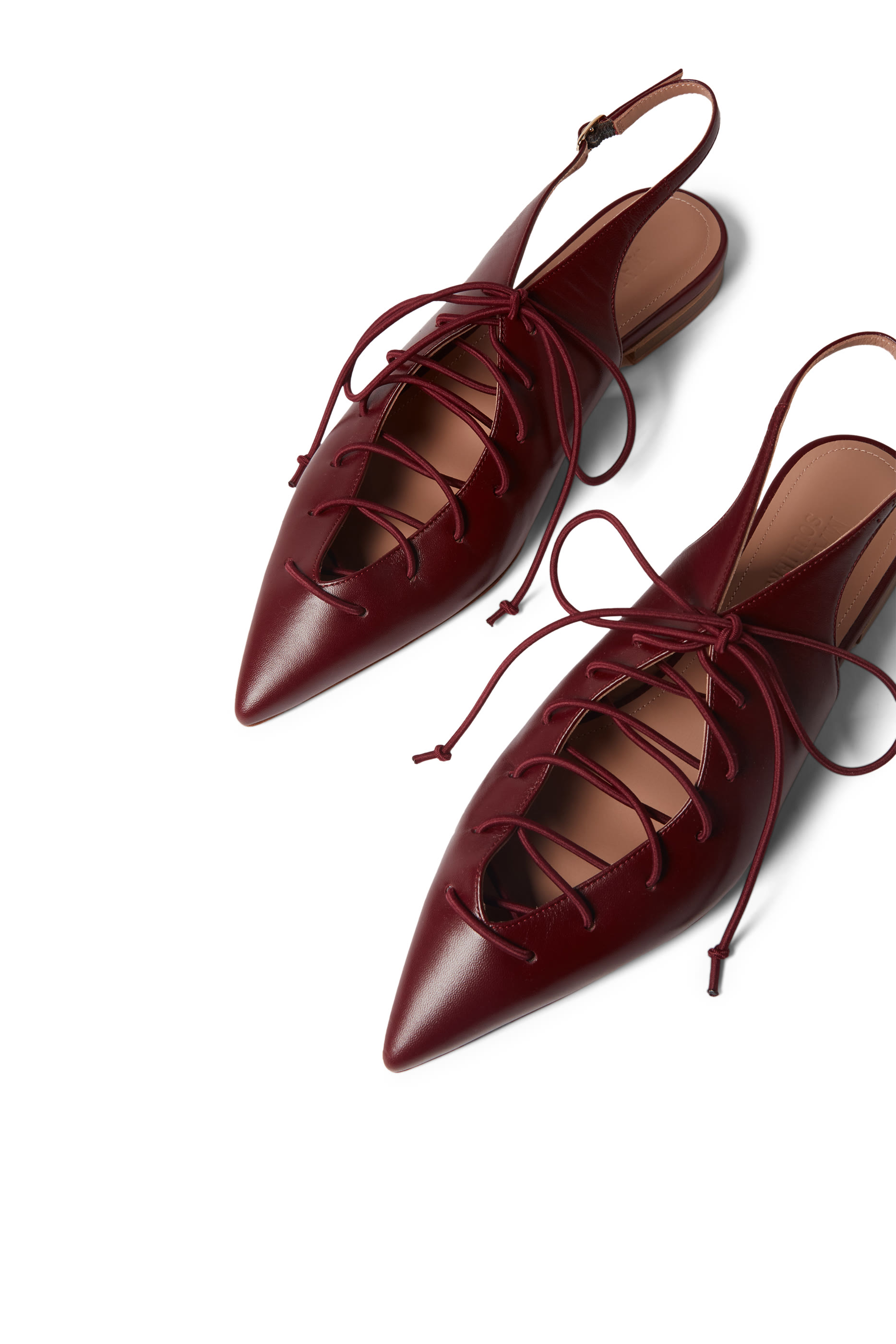 حذاء علياء 10 مفتوح من الخلف جلد نابا