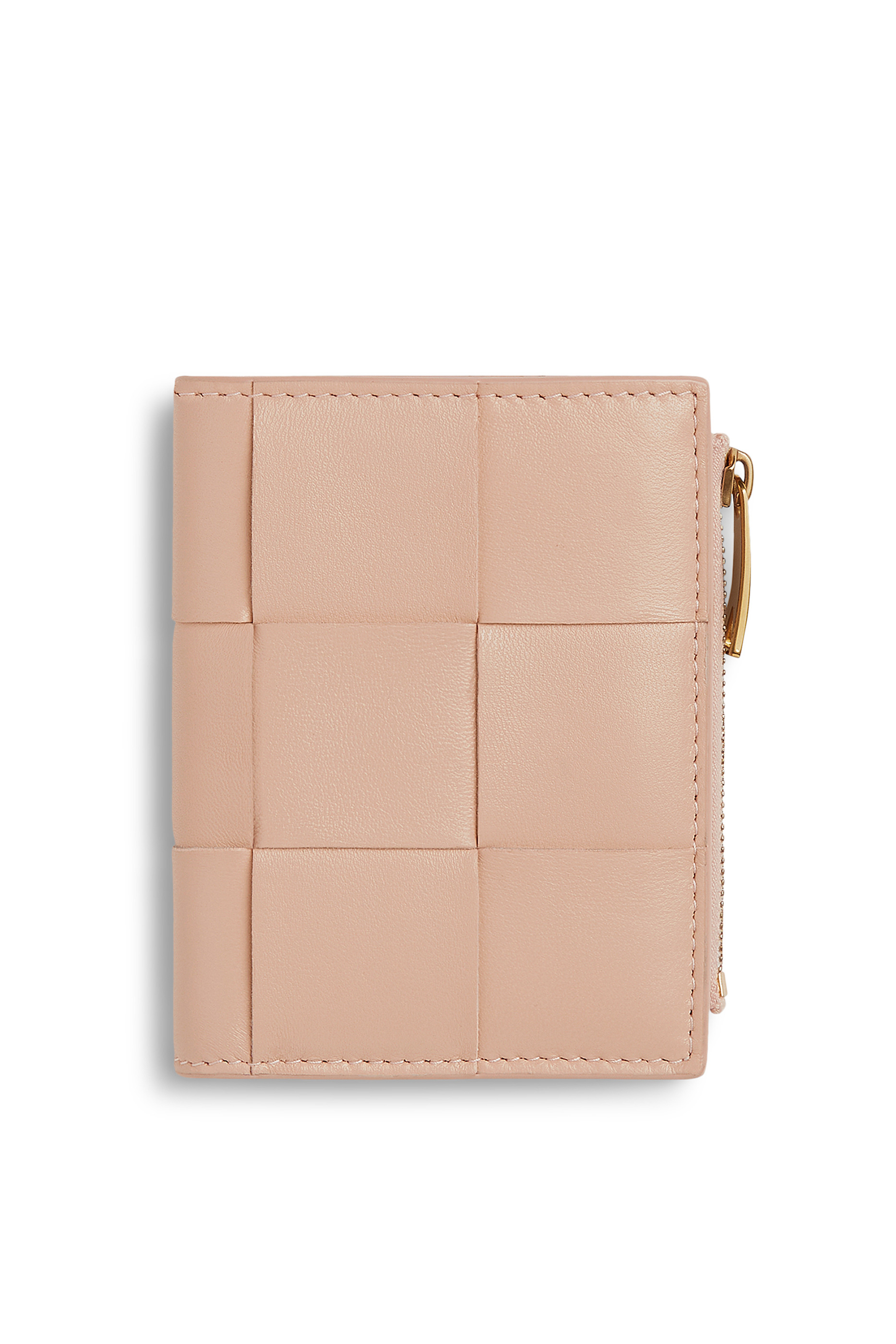 محفظة كاسيت صغيرة ثنائية الطي بسحاب