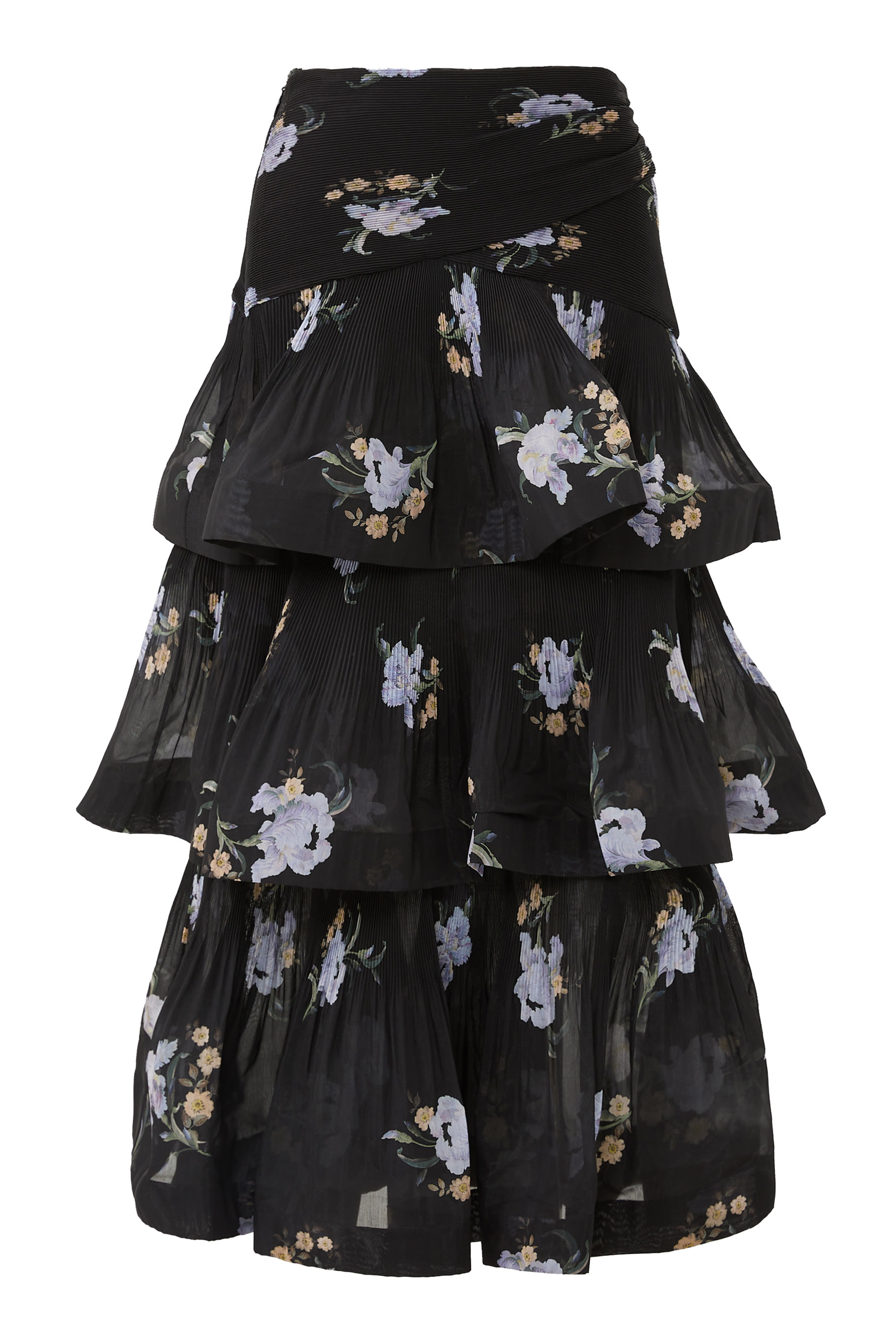 تنورة بطيات وتصميم متدرج