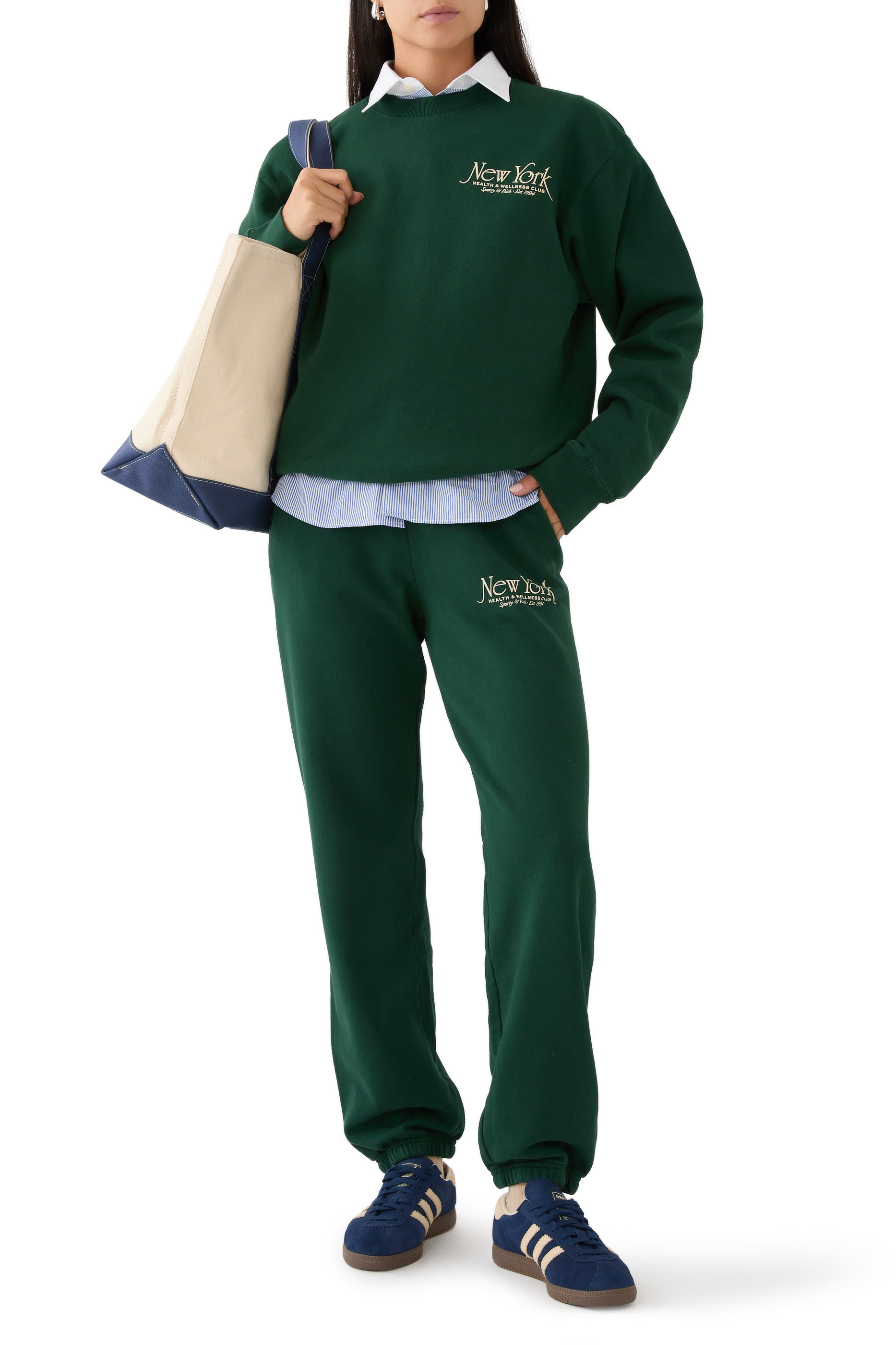 بنطال رياضي بشعار نيو يورك 94 قطن