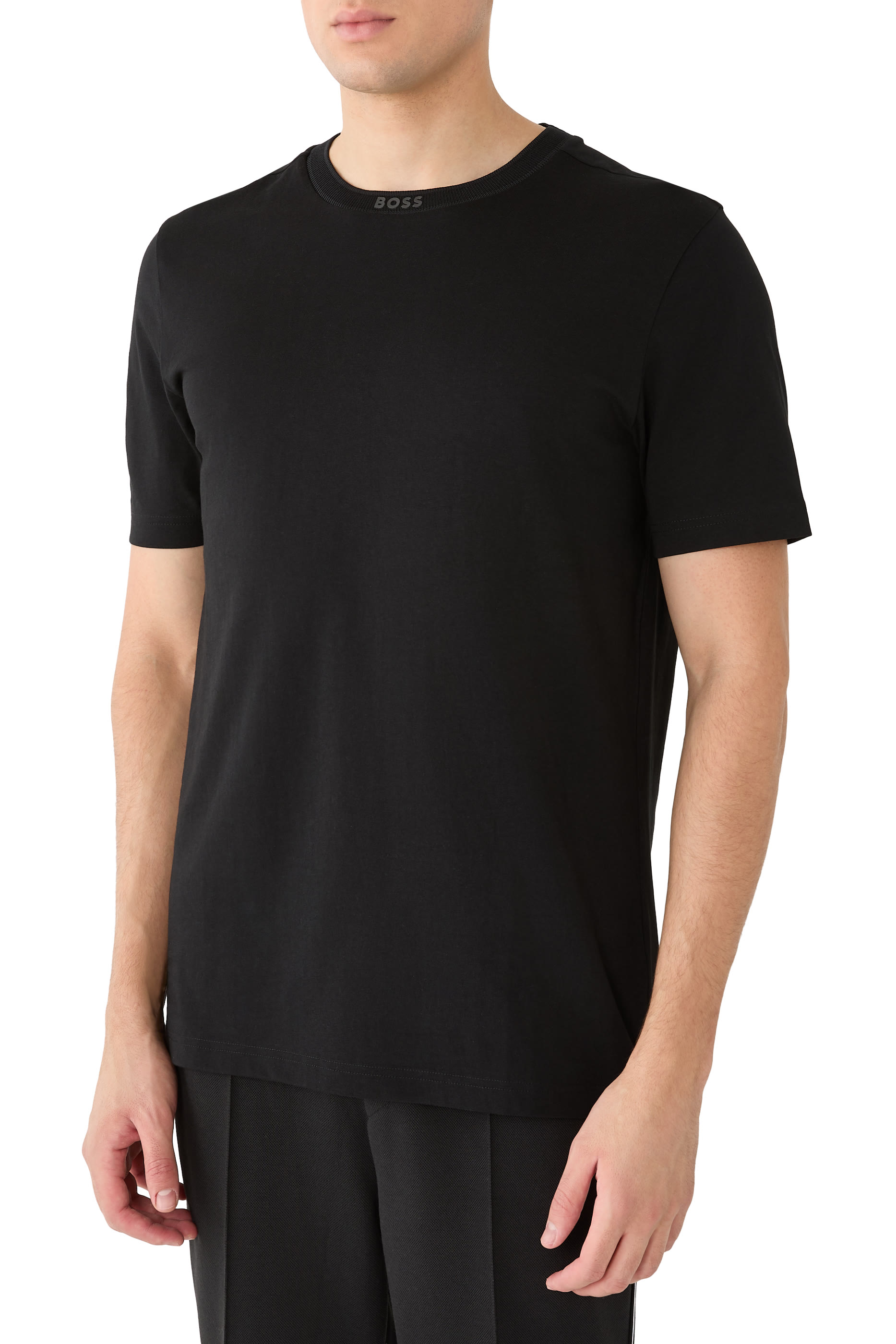 تيشيرت بأكمام قصيرة قطن