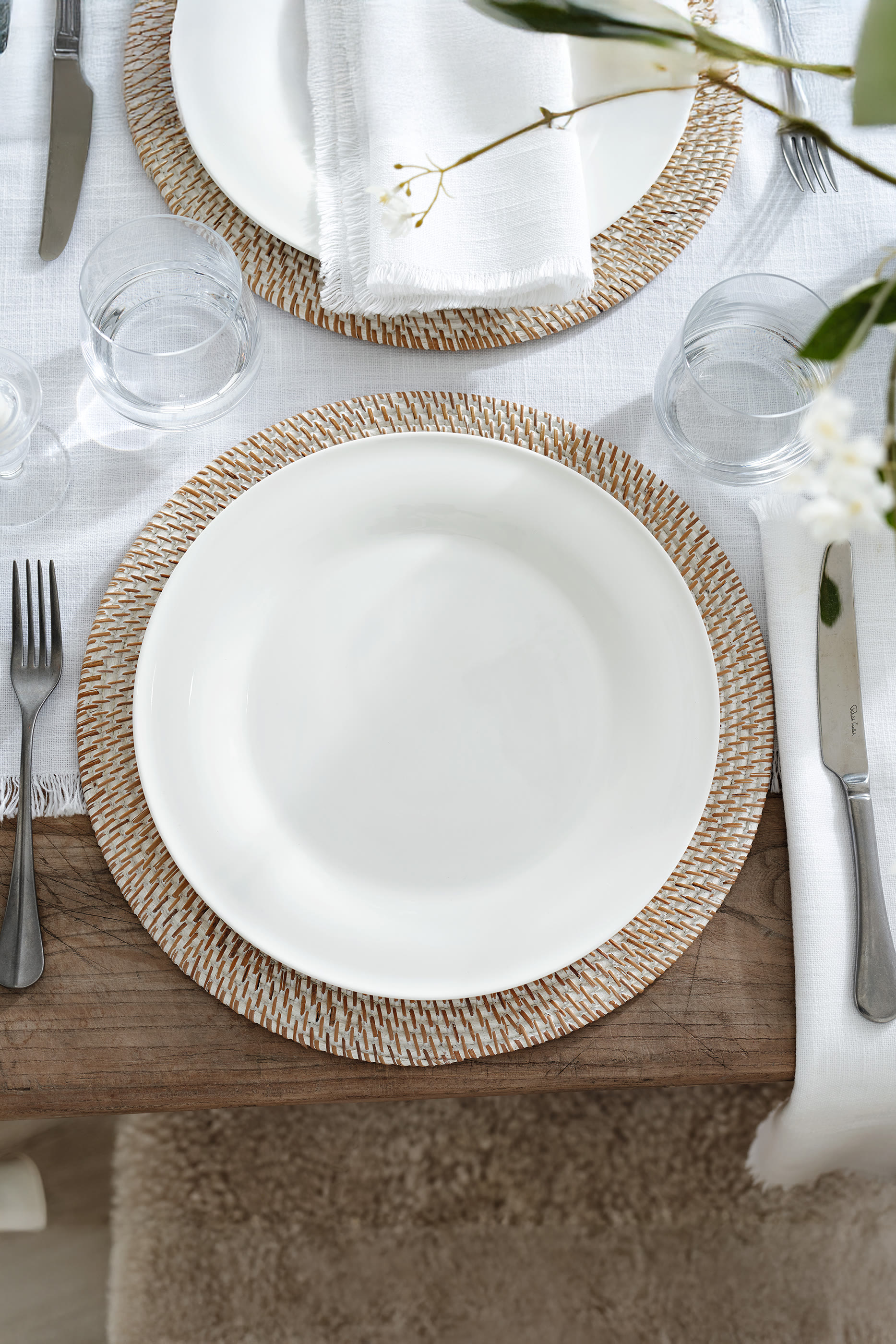 طبق عشاء سيمونز خزف عظمي