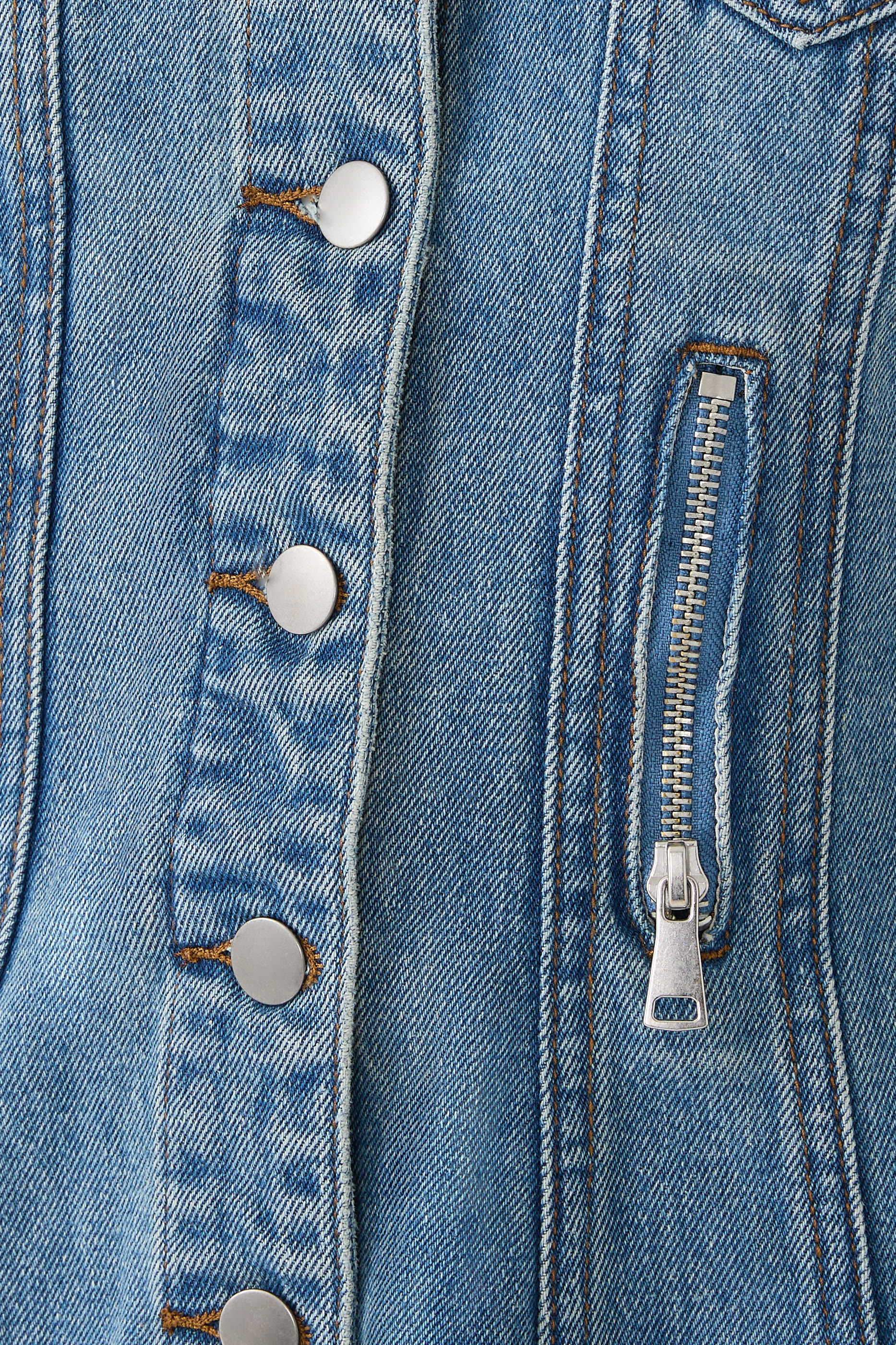 فستان دنيم قصير بسحاب