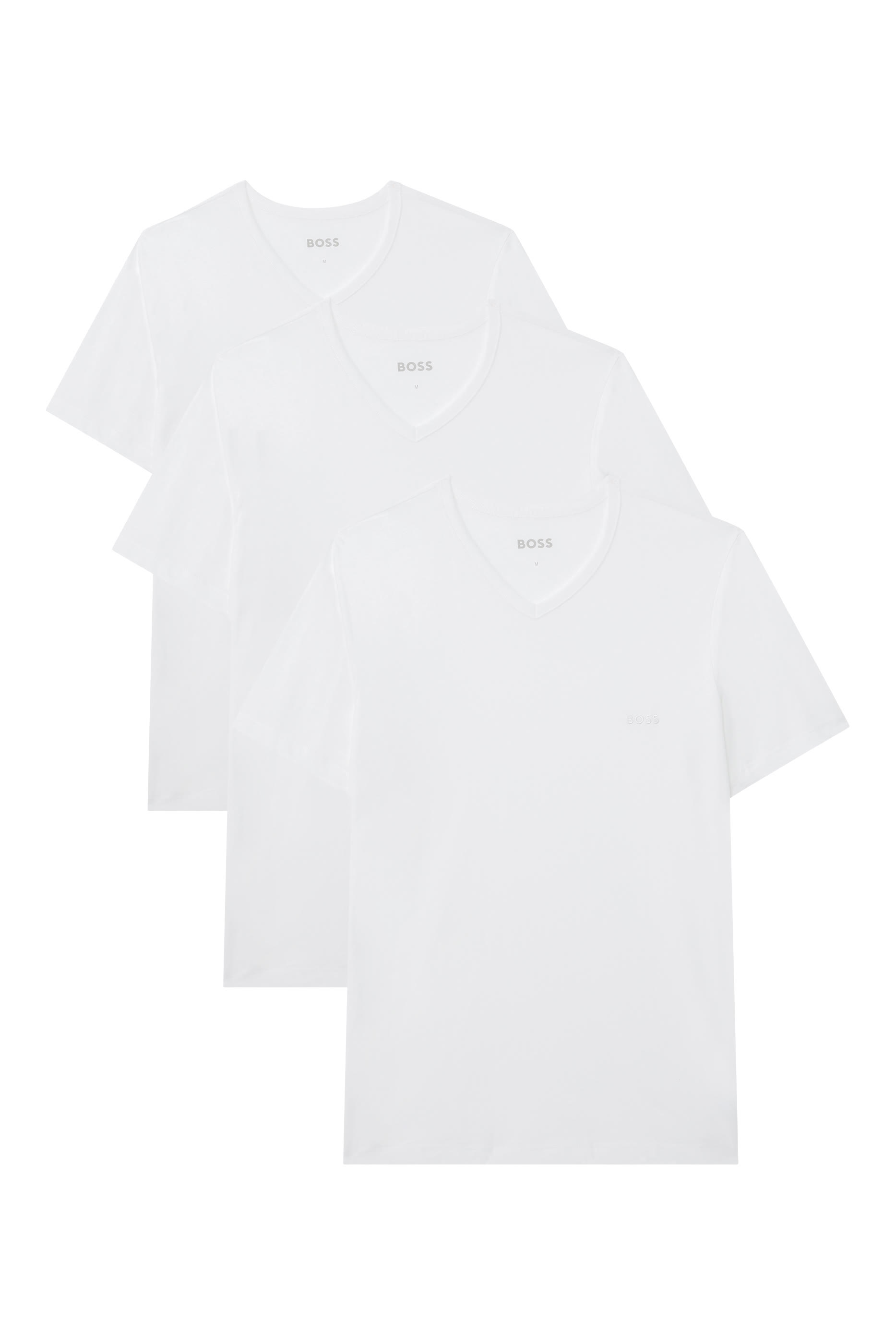 Cotton V-Neck T-Shirt, Set of 3