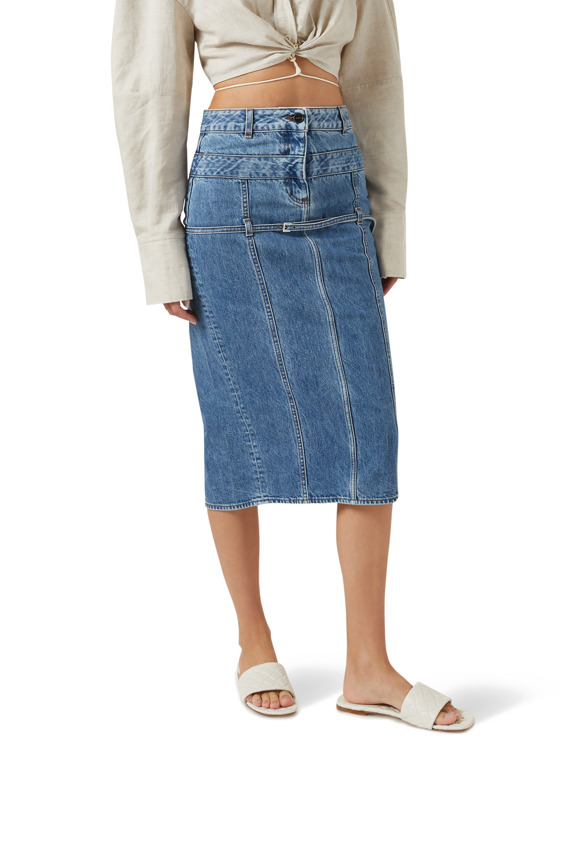 حذاء ايمي مفتوح من الخلف بكعب مسطح جلد