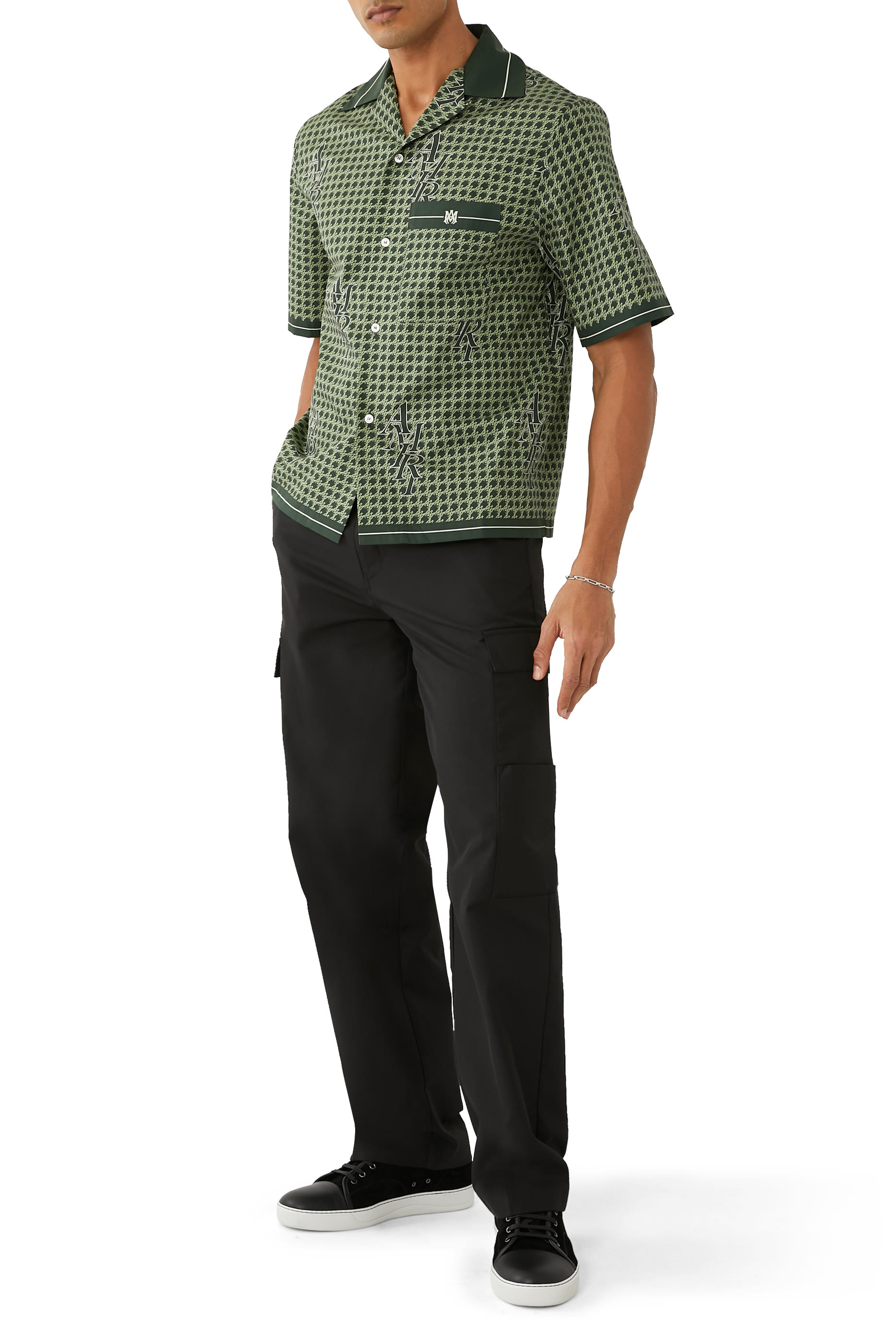 قميص قطن بطبعات مربعات