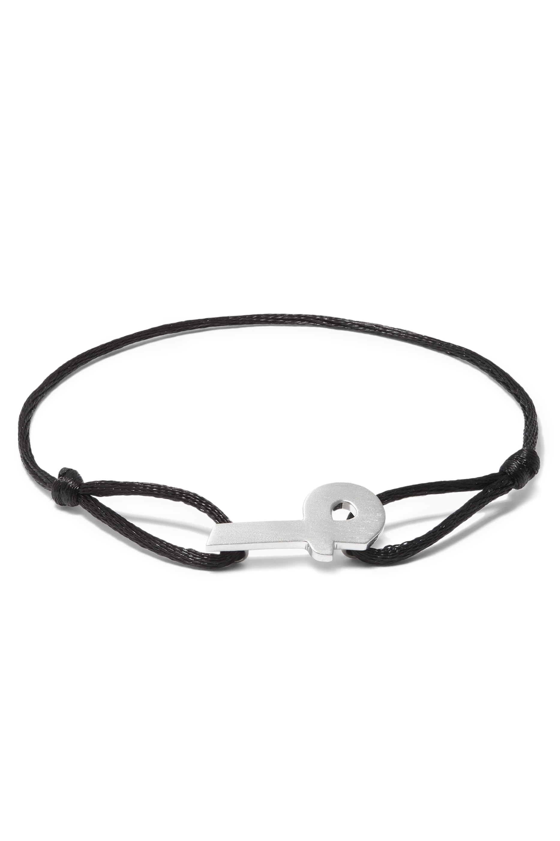 سوار مزين بحلية بتصميم حرف م، فضة استرلينية