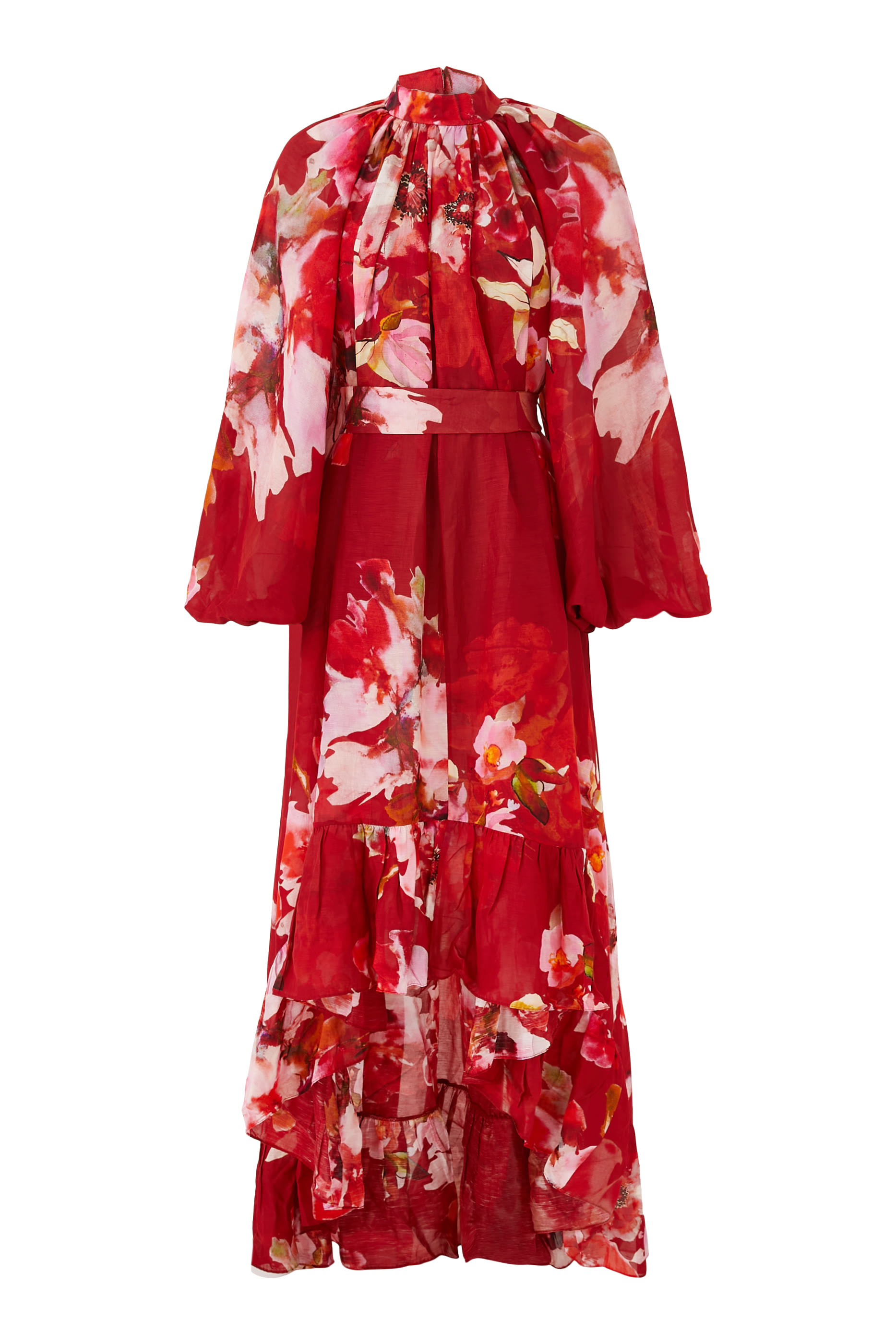 فستان طويل مع حزام