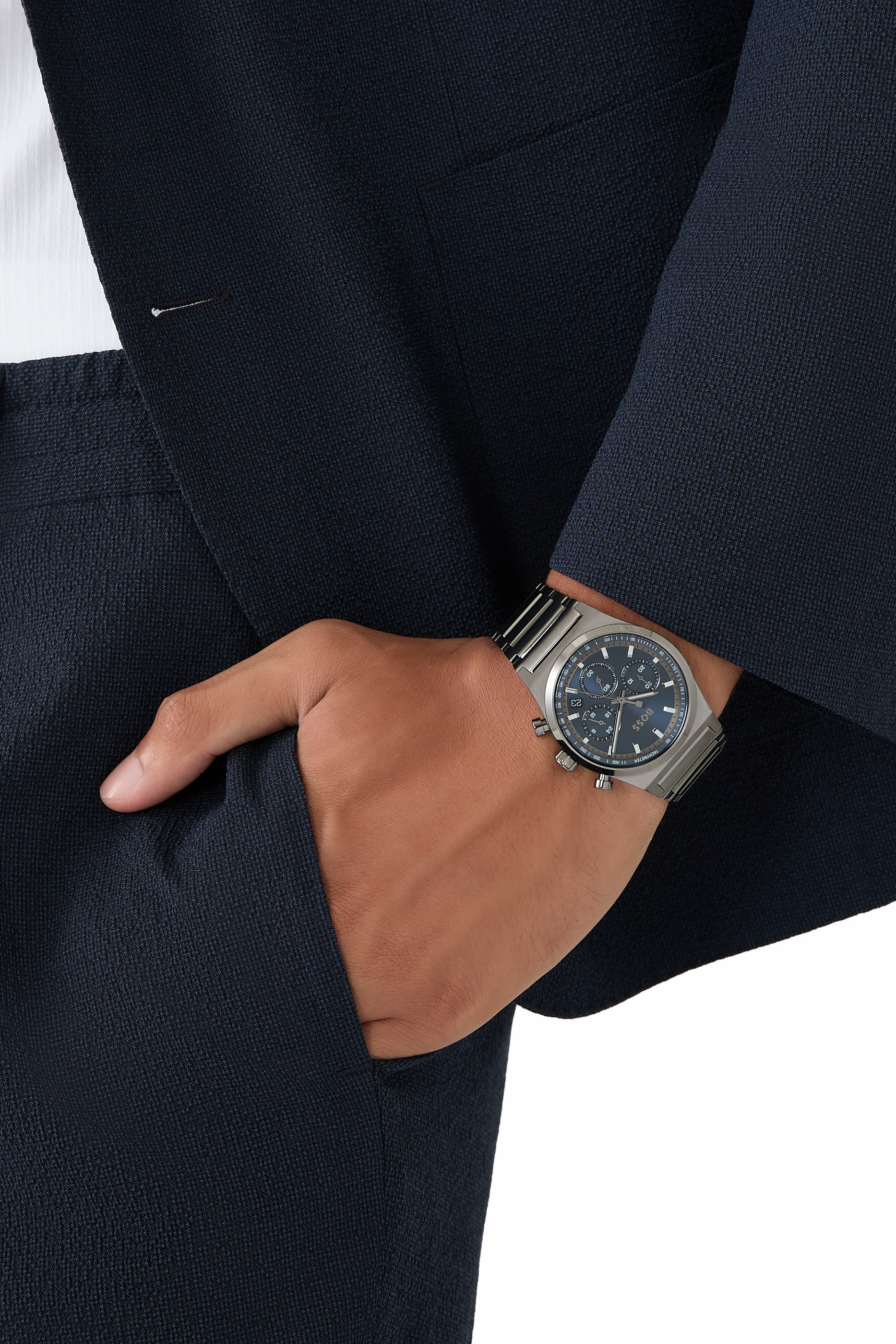 ساعة كرونوغراف كاندور كرونو بطلاء رمادي