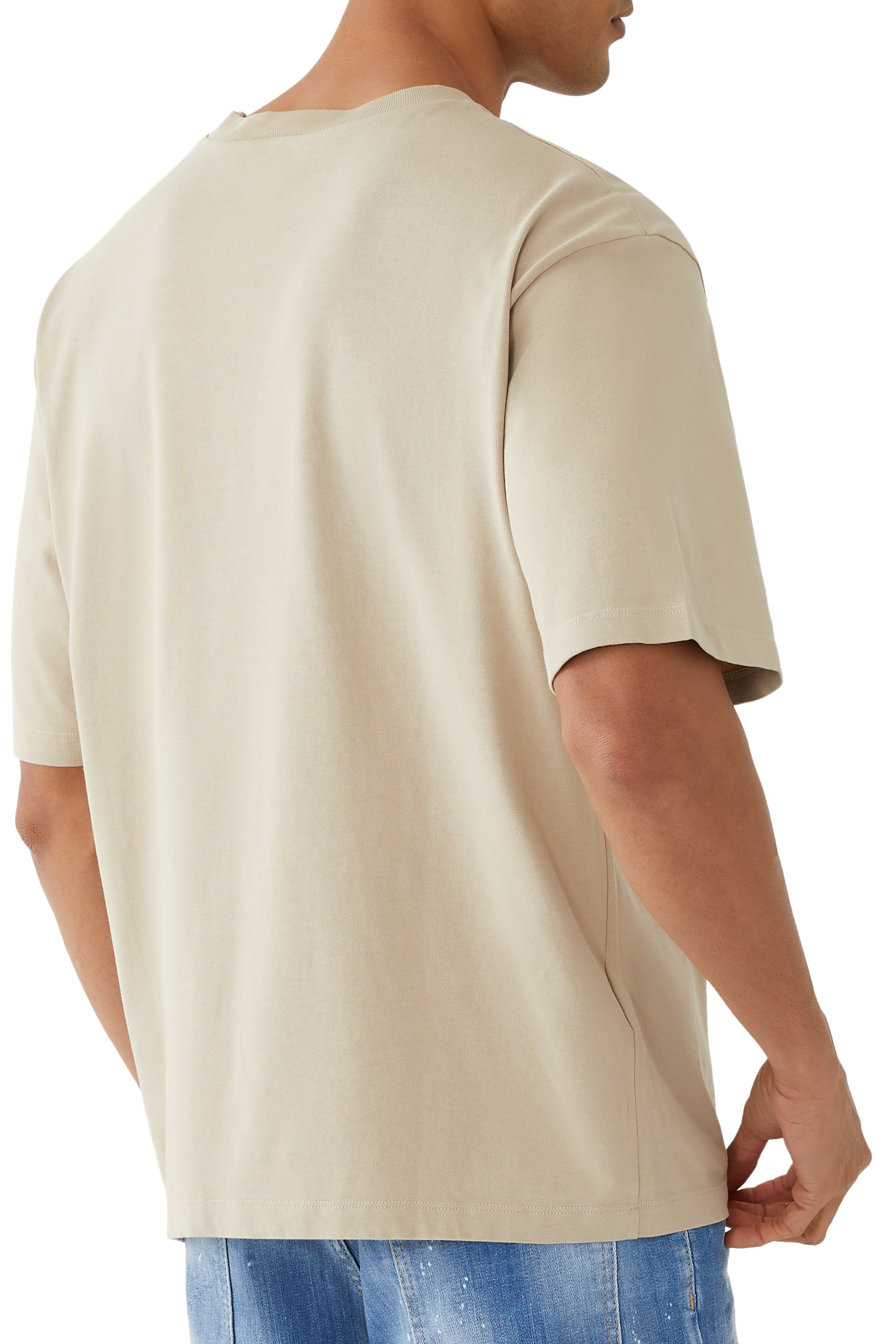 تيشيرت بشعار الماركة قطن