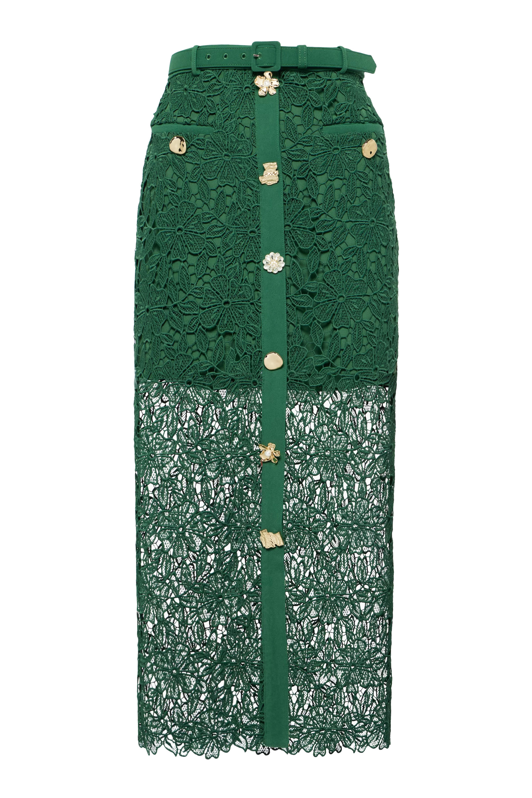 تنورة متوسطة الطول دانتيل جوبير