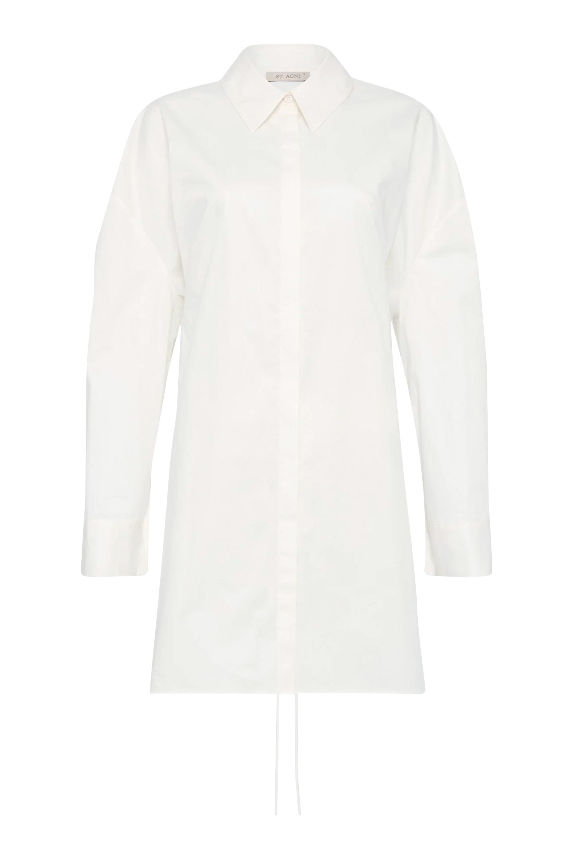 فستان بتصميم قميص بقصة واسعة قطن