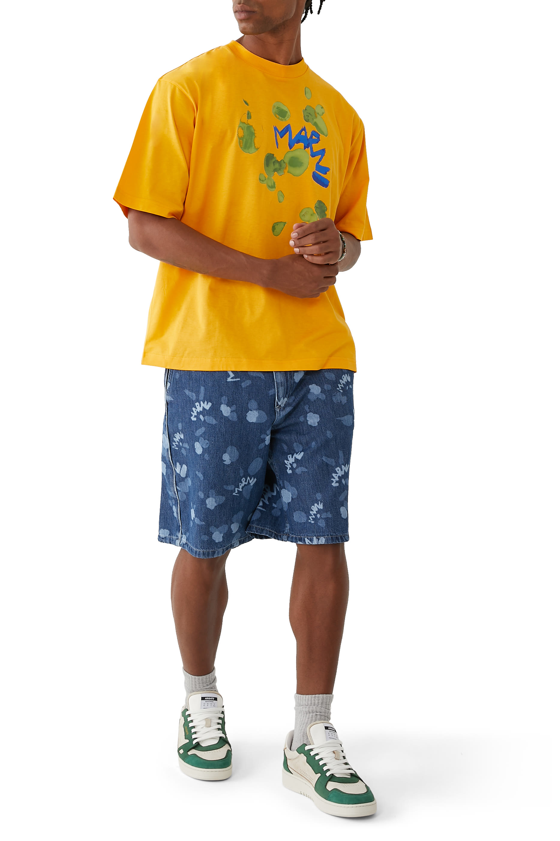 تيشيرت قطن جرسيه عضوي بشعار الماركة