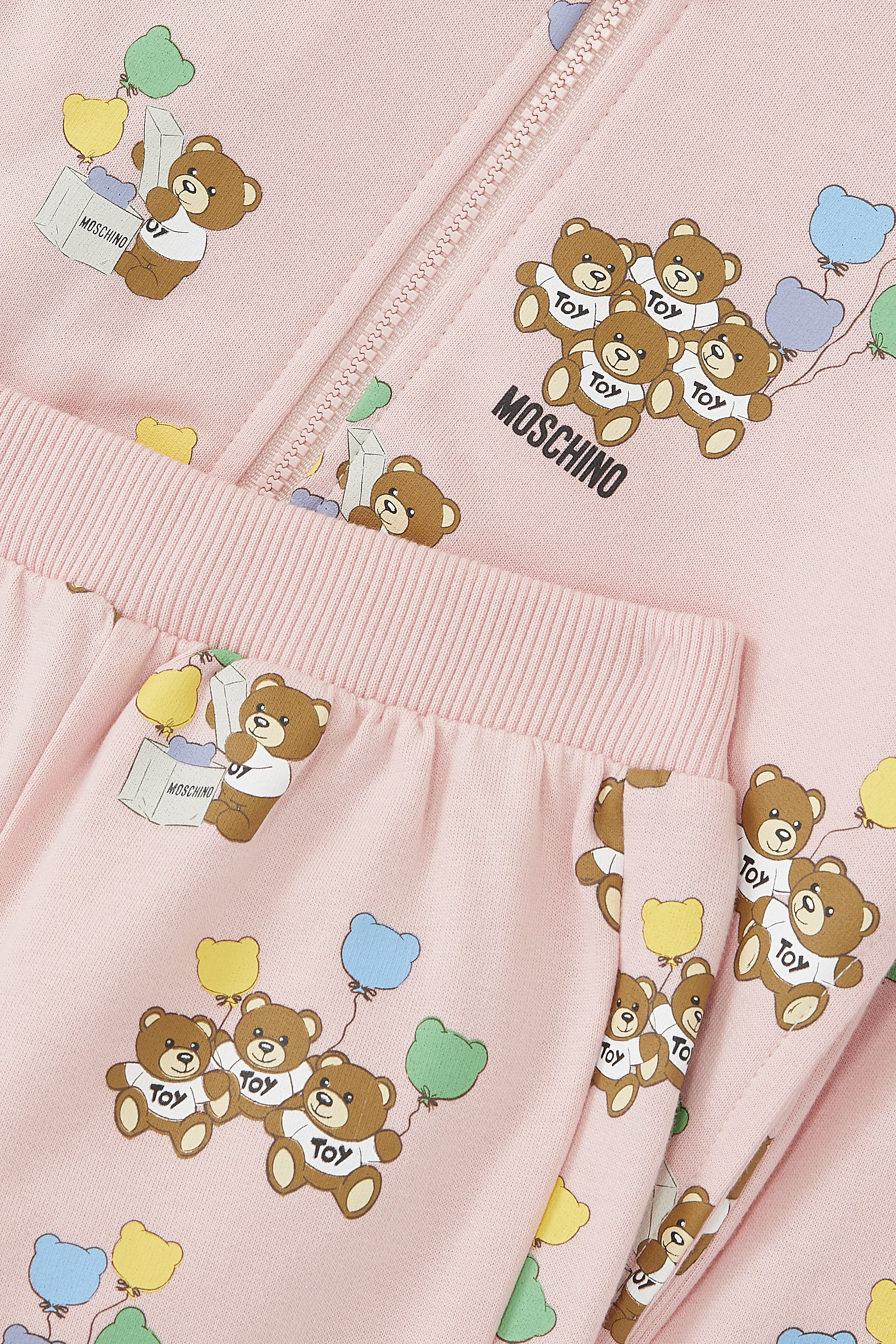 Kids Teddy Print Tracksuit Set