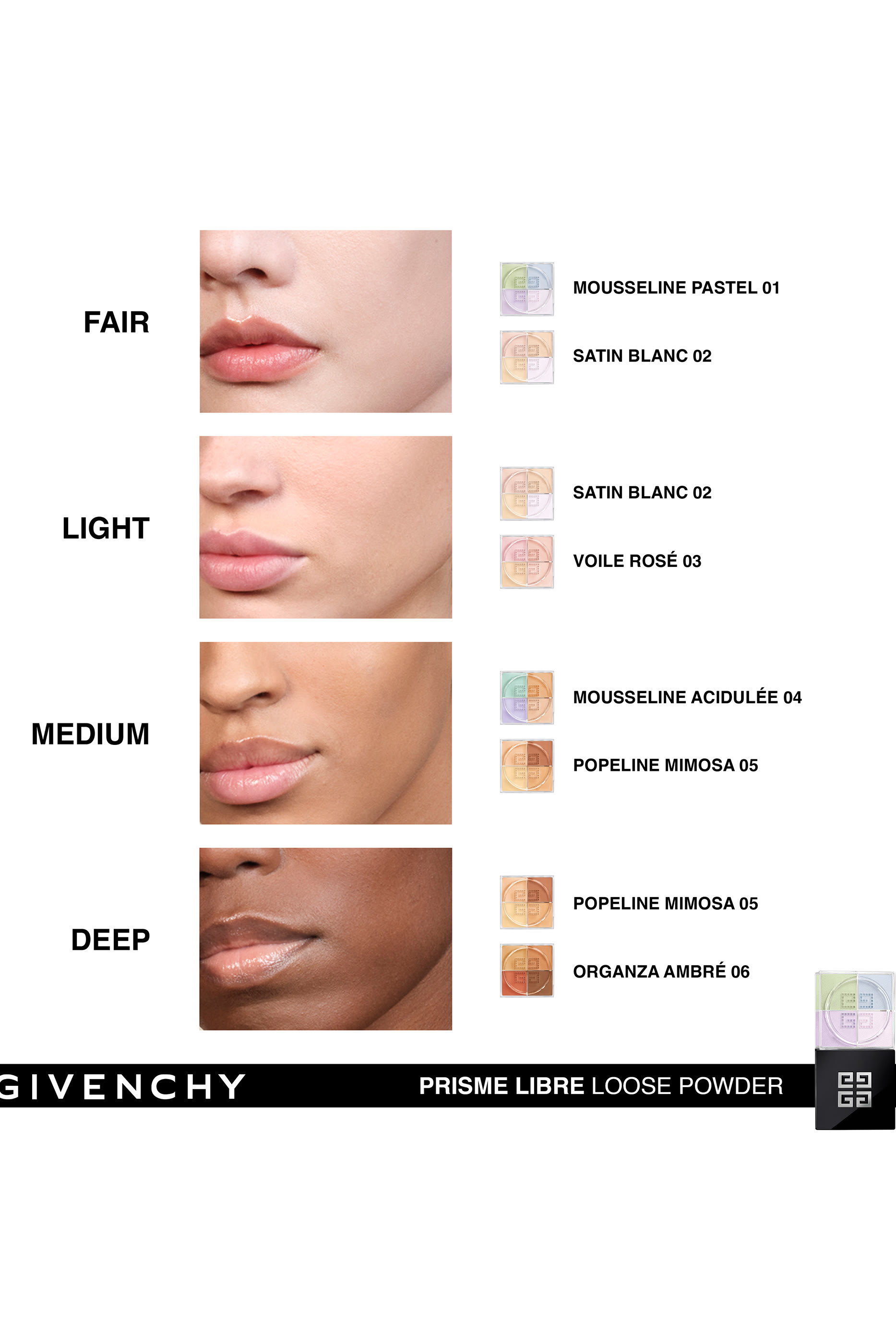 بودرة بريزم ليبر سائبة بأربعة ألوان