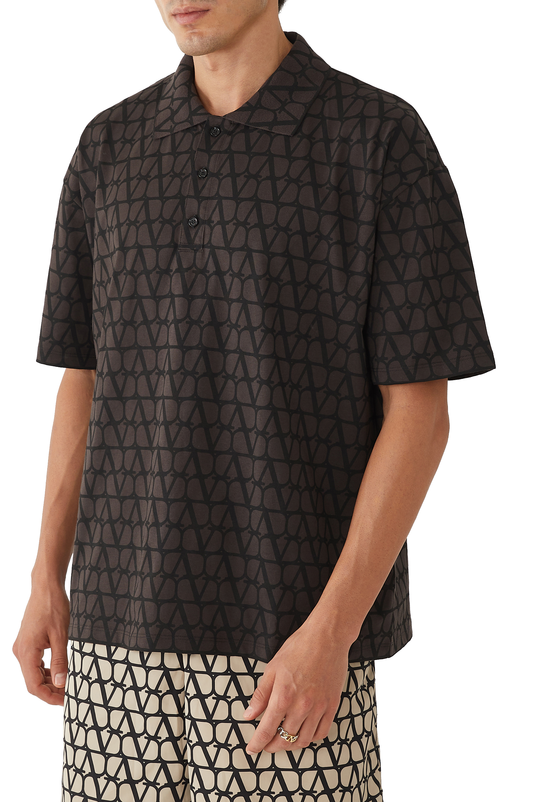 قميص بولو بنقشة توال ايكونغراف