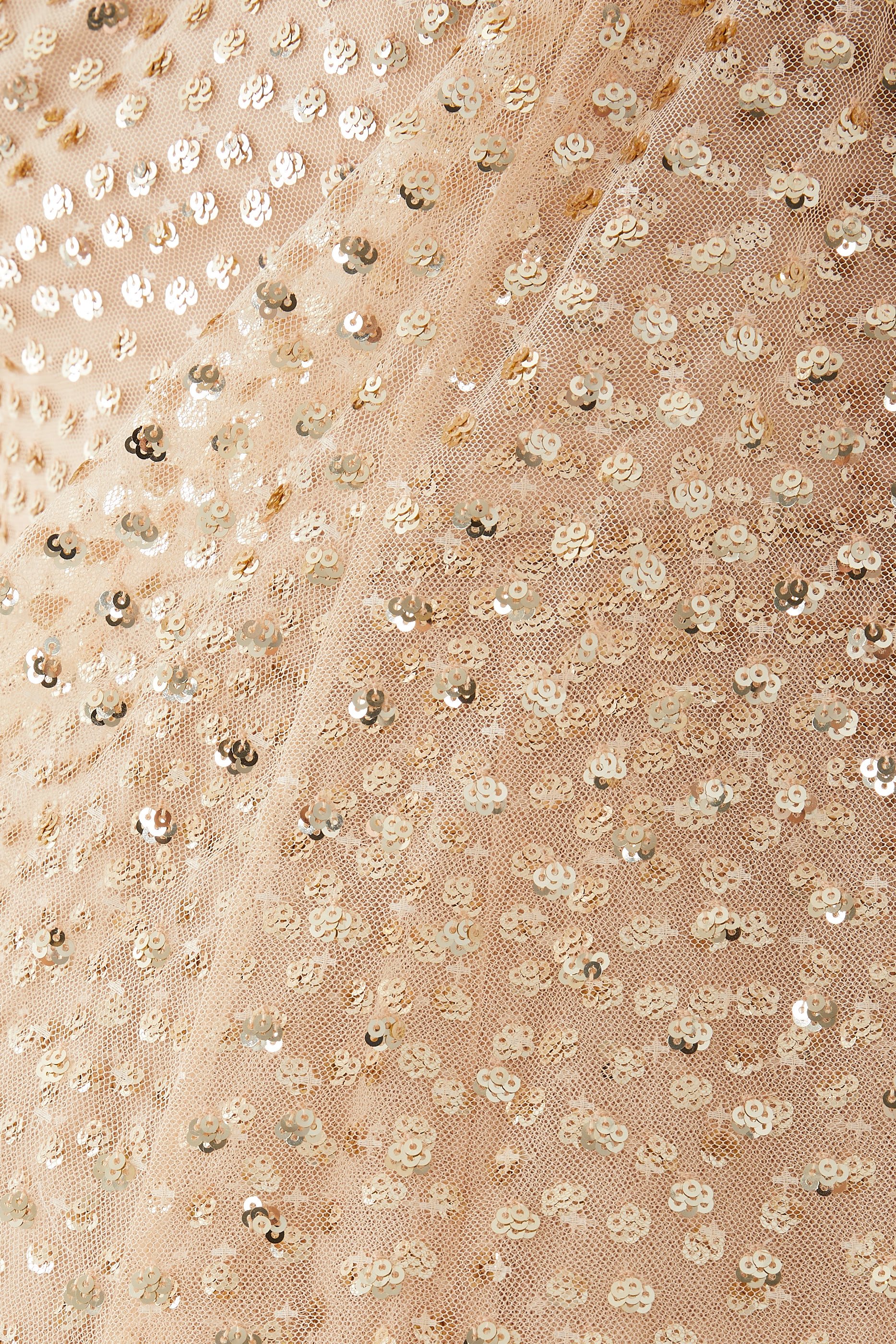 فستان بطبعة نقاط مبعثرة وأكمام كاب بطول الكاحل