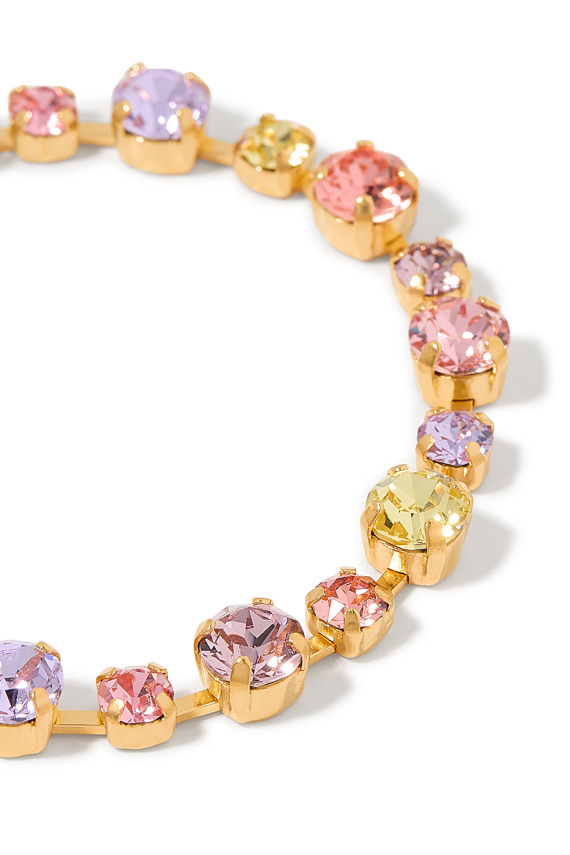 سوار سامر كومبو كالانثي مرصع بكريستال، نحاس مطلي بذهب عيار 18