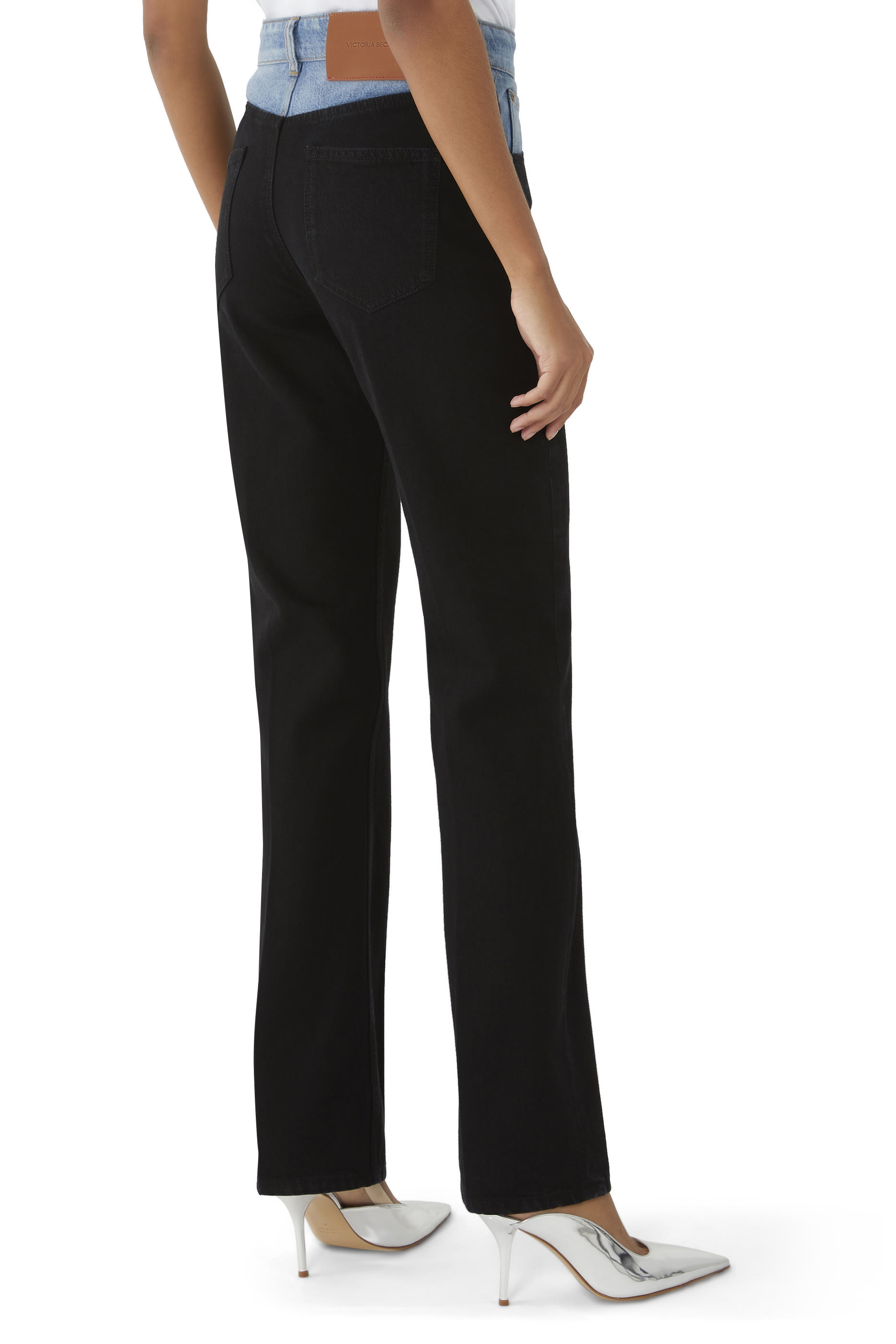 بنطال جينز جوليا بقصة ساق مستقيمة وخصر مرتفع