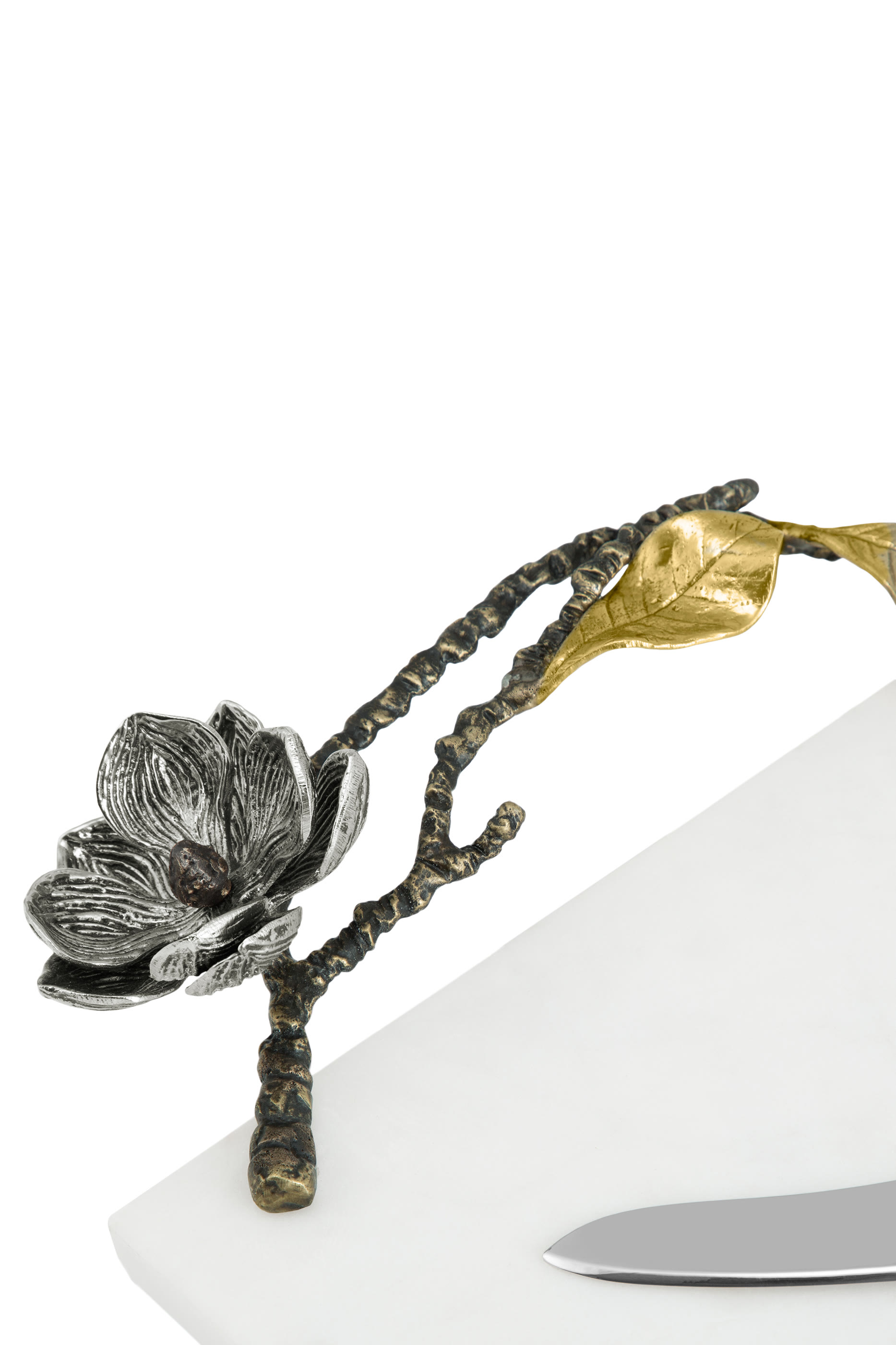 Vintage Bloom Cheese Board with Knife