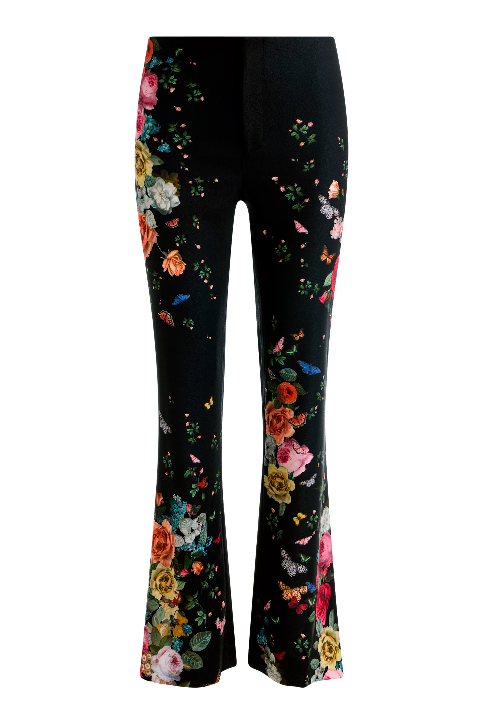 بنطال تيني بحافة واسعة