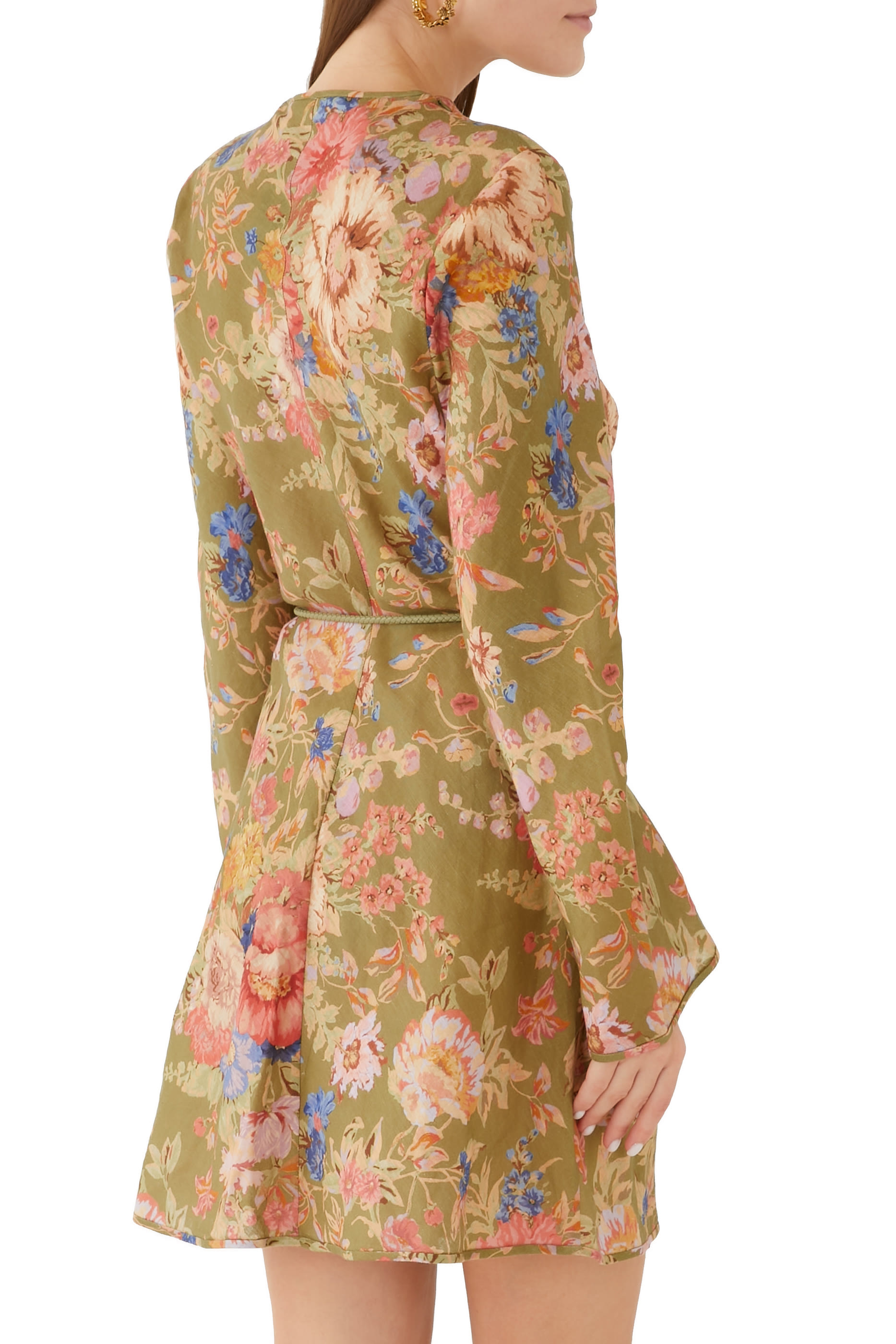 فستان أوغست قصير بقصة مائلة