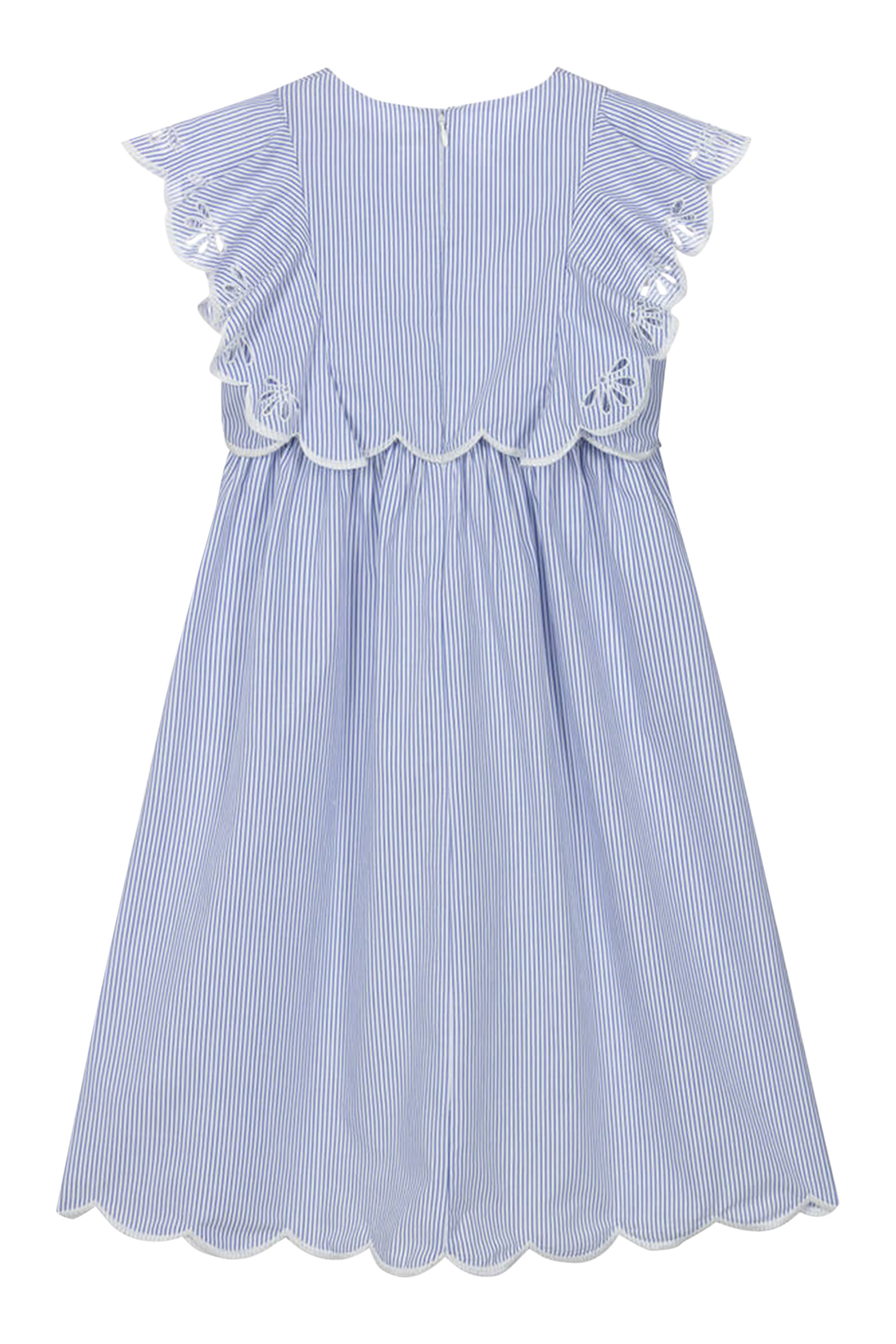 فستان مخطط بقصة واسعة للأطفال