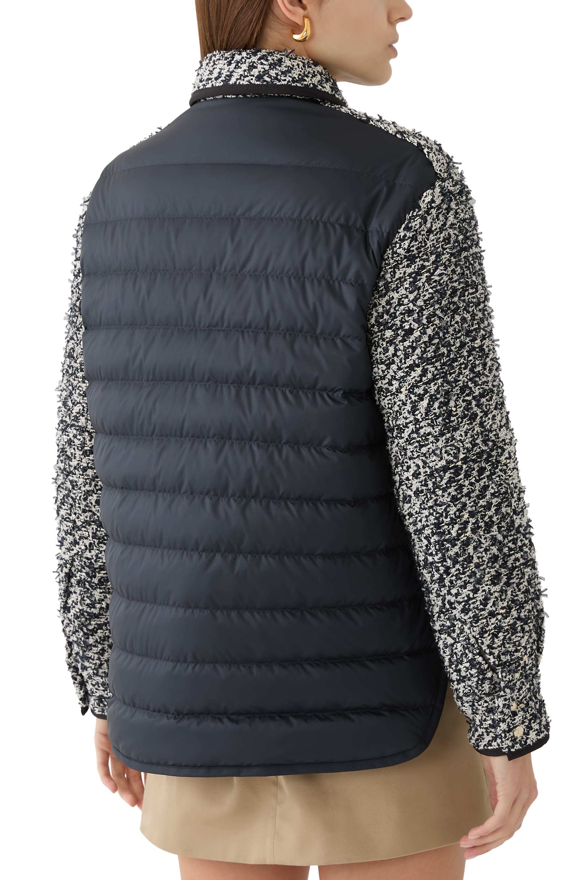 جاكيت مبطن بتصميم قميص تويد