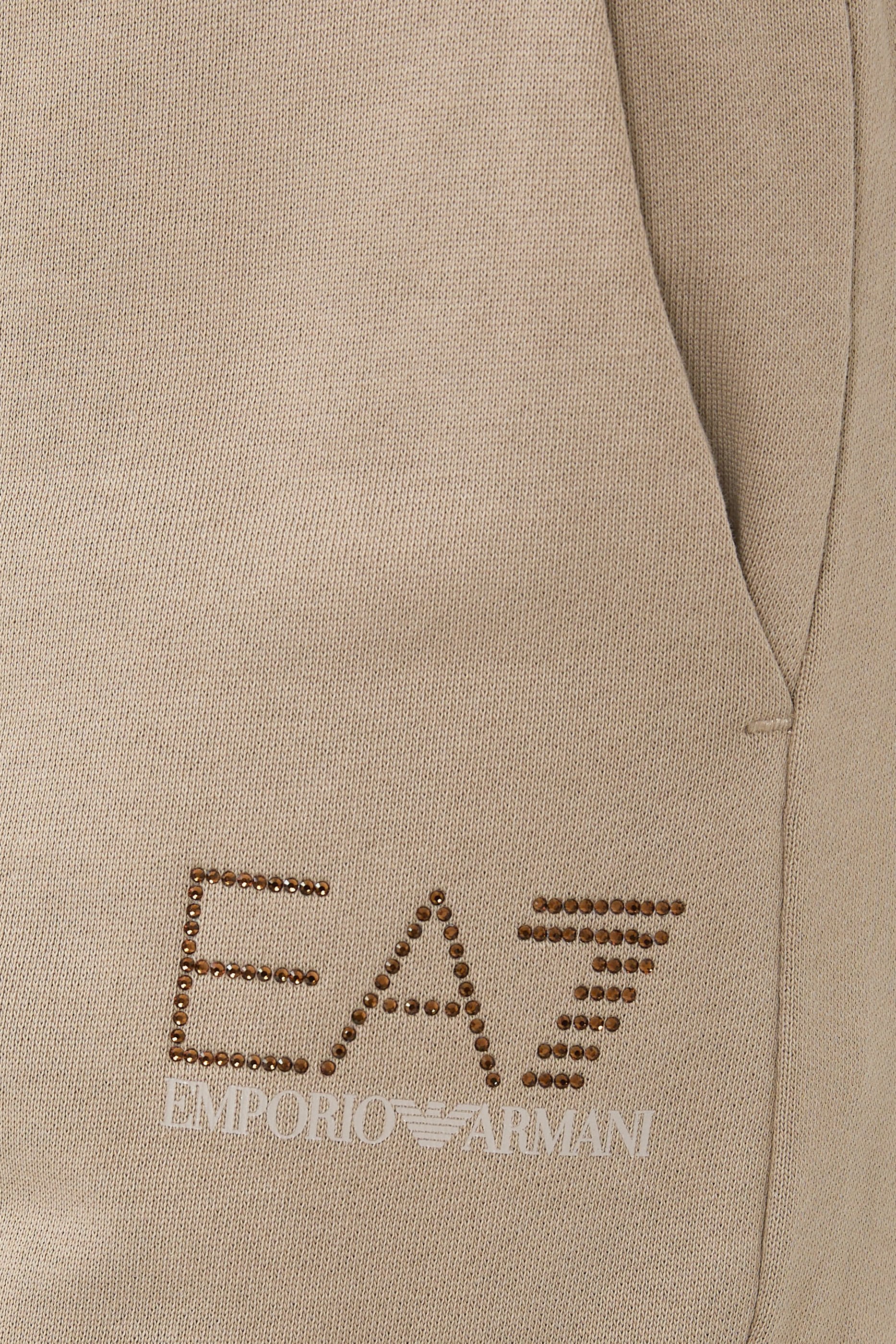 بنطال بشعار الماركة مزيج قطن مطاطي