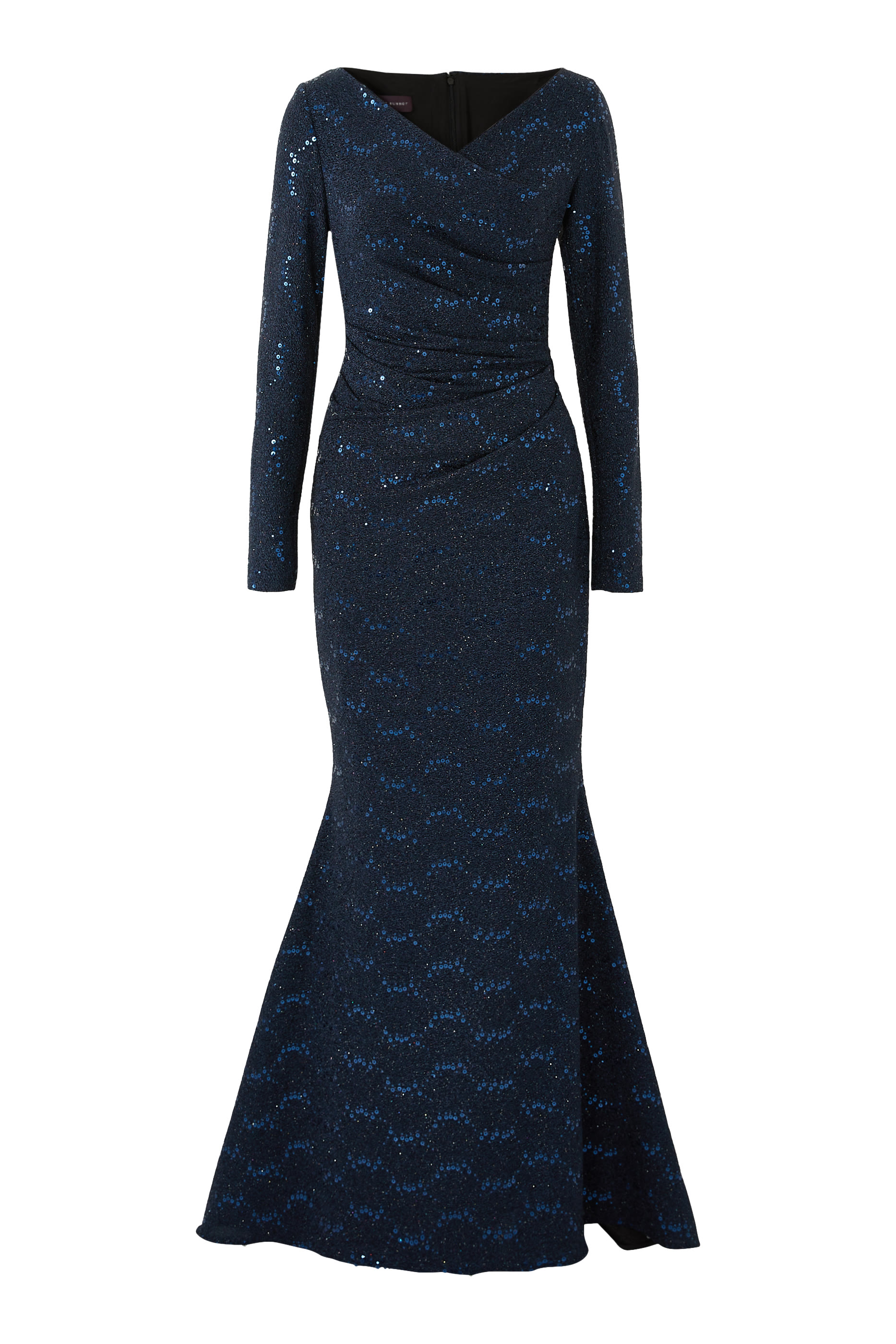 فستان سهرة بأكمام طويلة